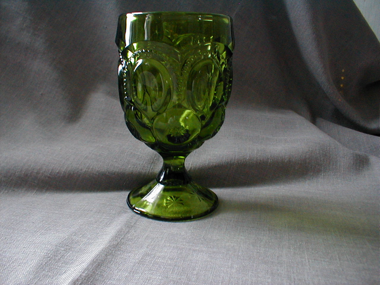 Moon And Stars Green Goblet