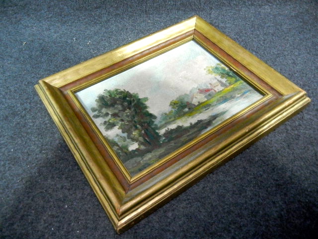 Oil Painting  Country Scene Framed