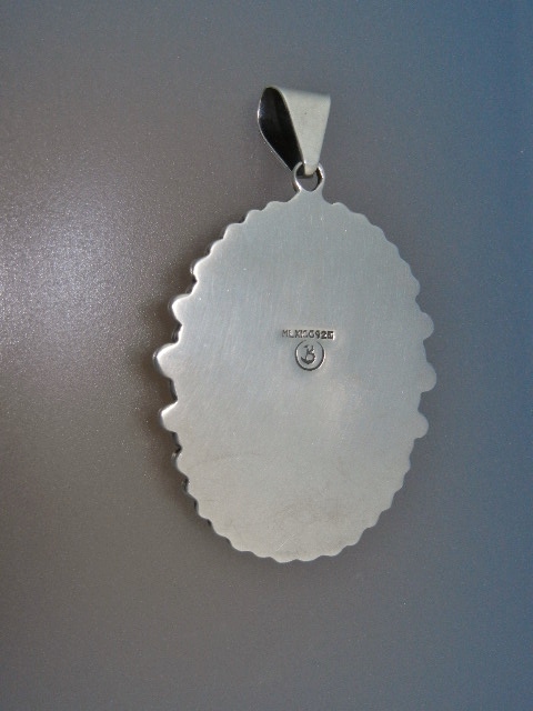 Taxco Mexico Turquoise Sterling Silver Bernice Pendant