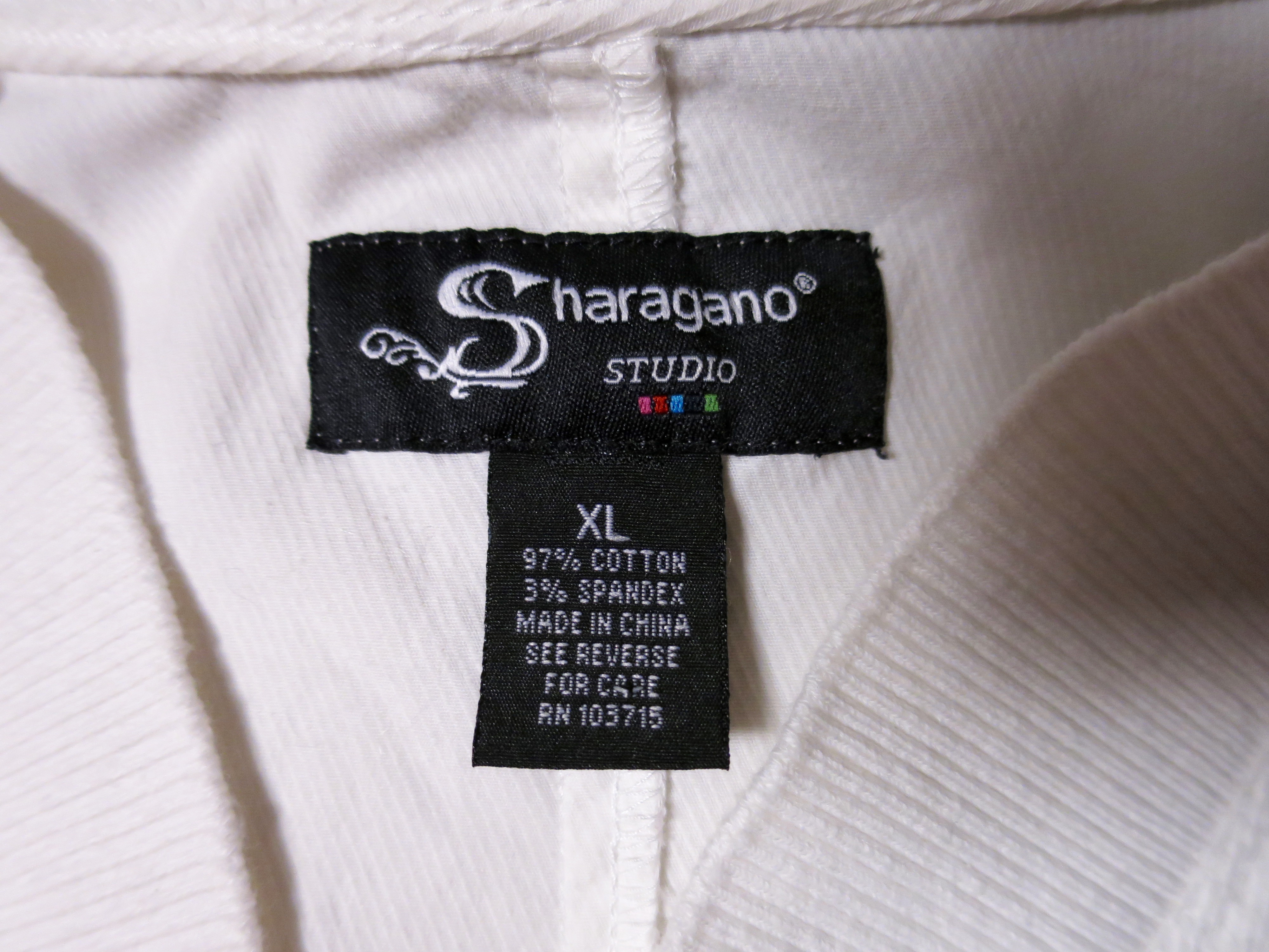 White Jacket Coat Shirt Sharango Studio Size XL