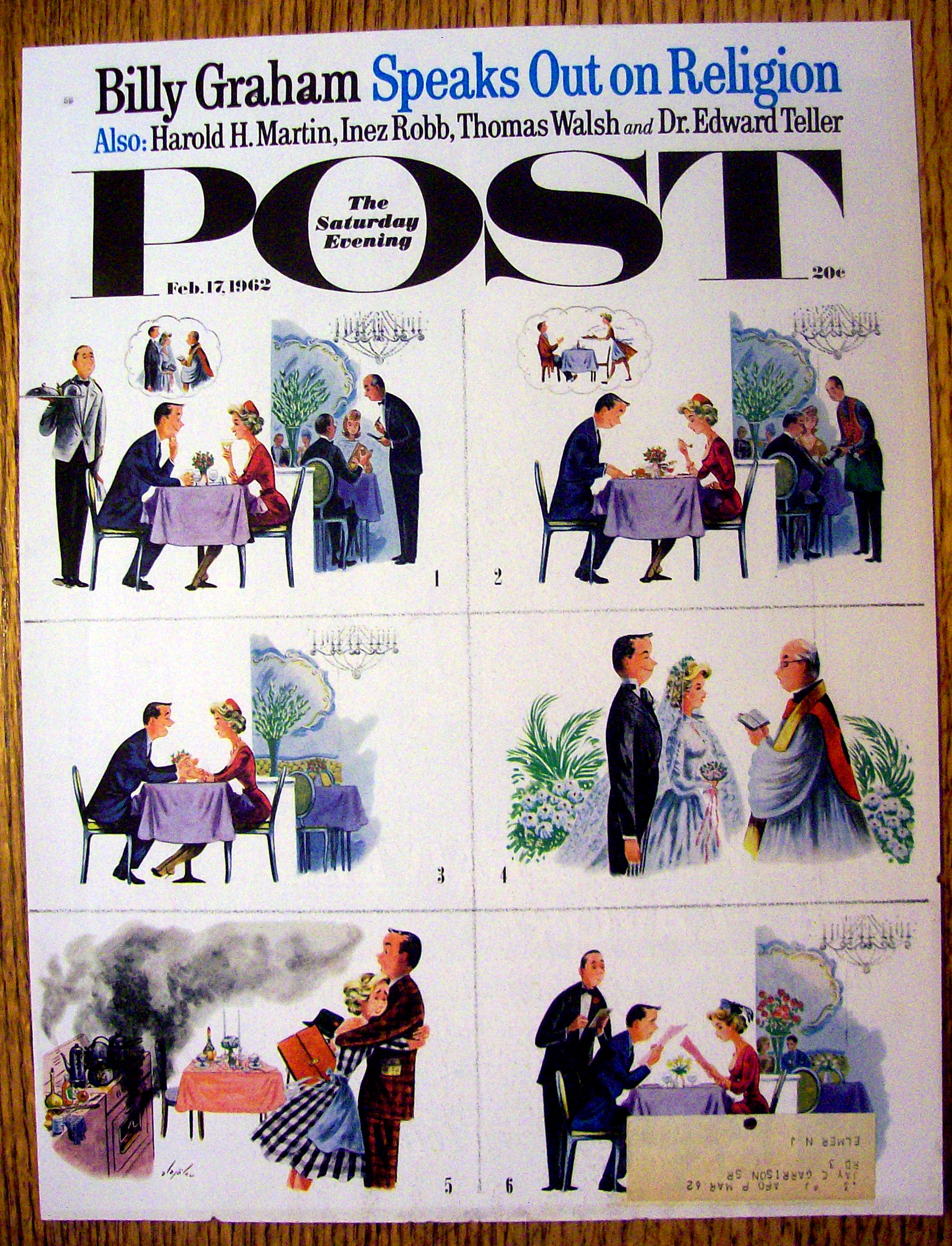 1962 Saturday Evening Post Cover (Only) By Alajalov