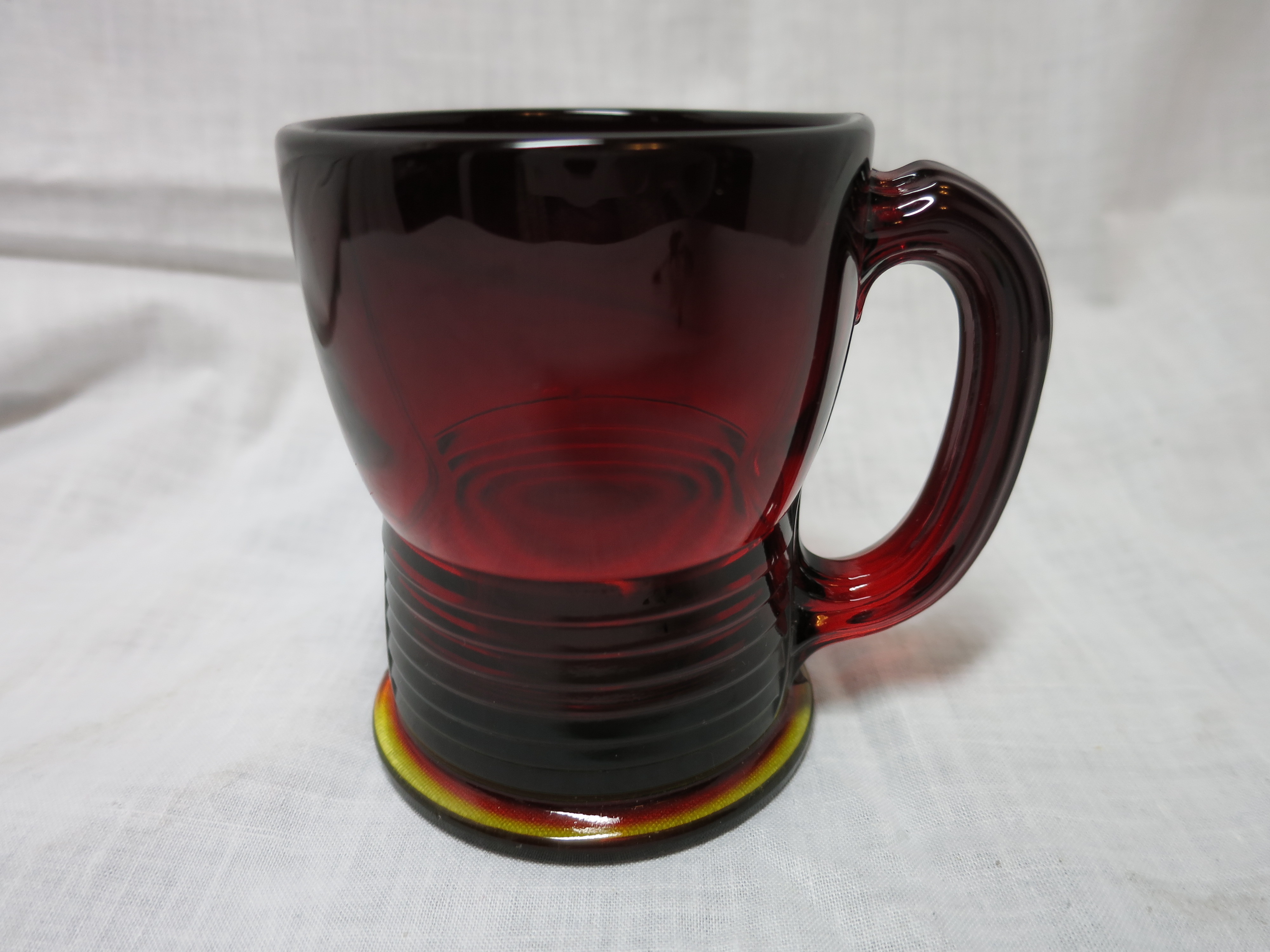 Cambridge Glass Tally Ho Cocktail Cup Mug Carmen Red Ruby Red