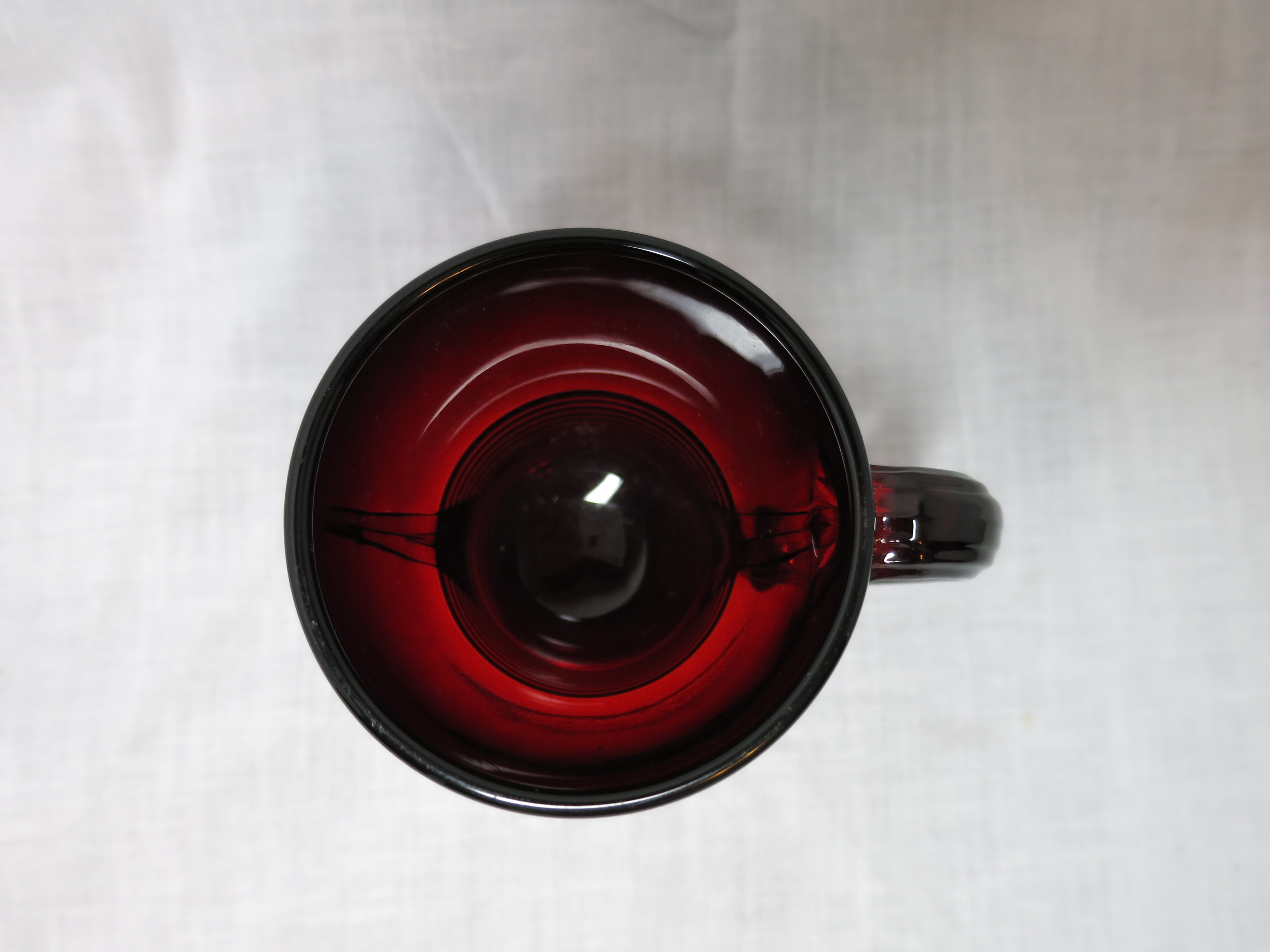 Cambridge Glass Tally Ho Cocktail Cup Mug Carmen Red Ruby Red