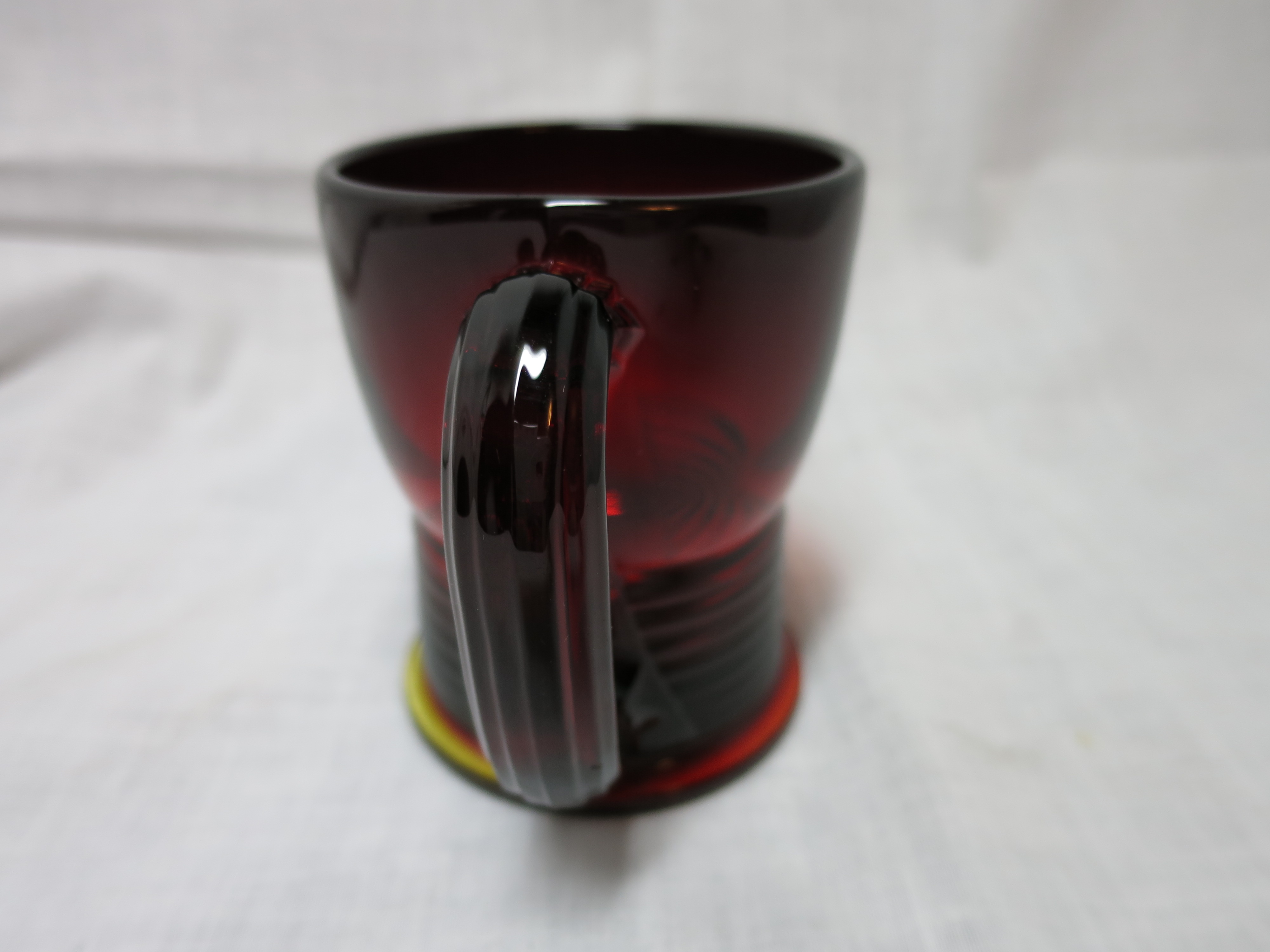 Cambridge Glass Tally Ho Cocktail Cup Mug Carmen Red Ruby Red