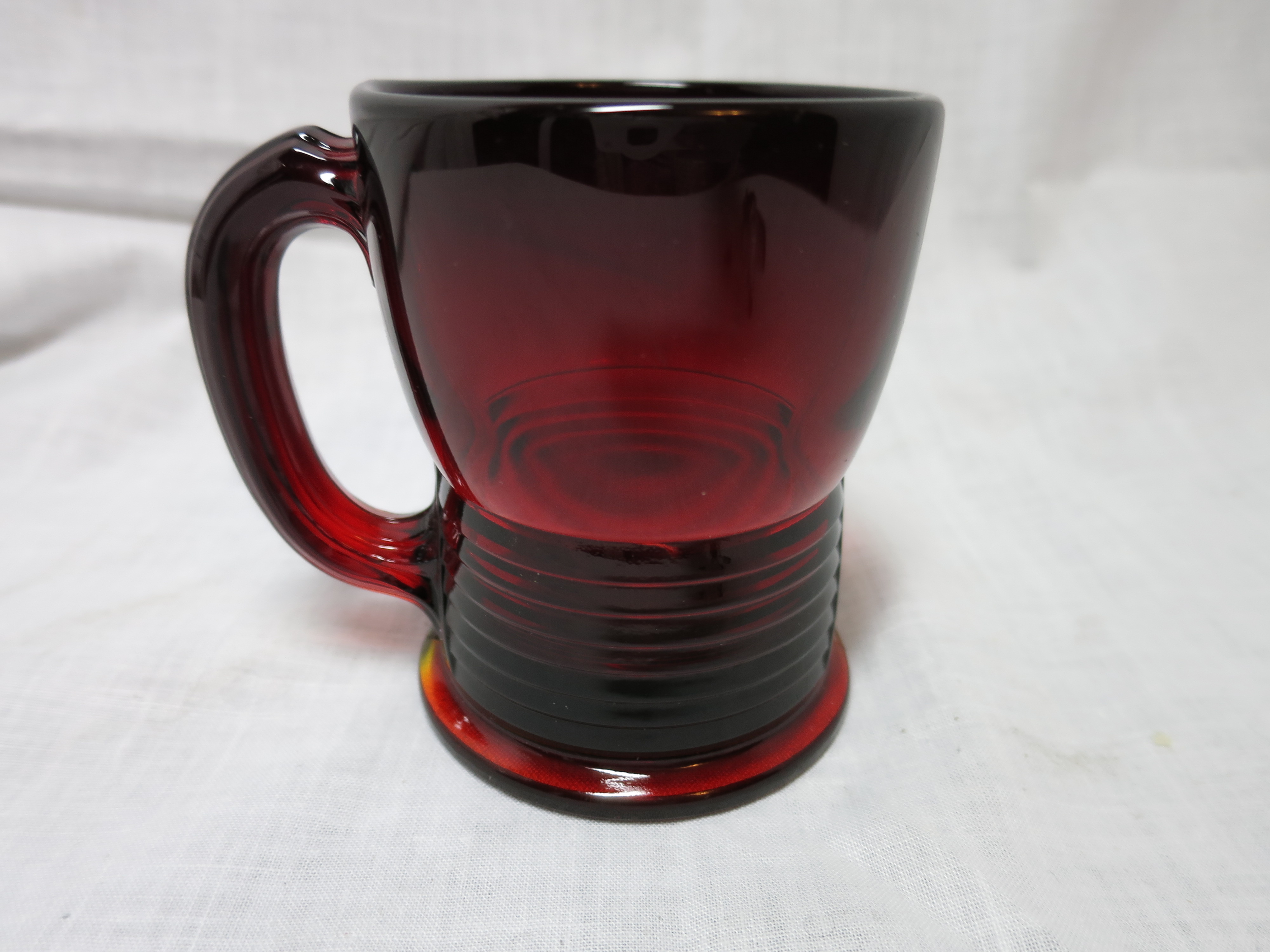 Cambridge Glass Tally Ho Cocktail Cup Mug Carmen Red Ruby Red
