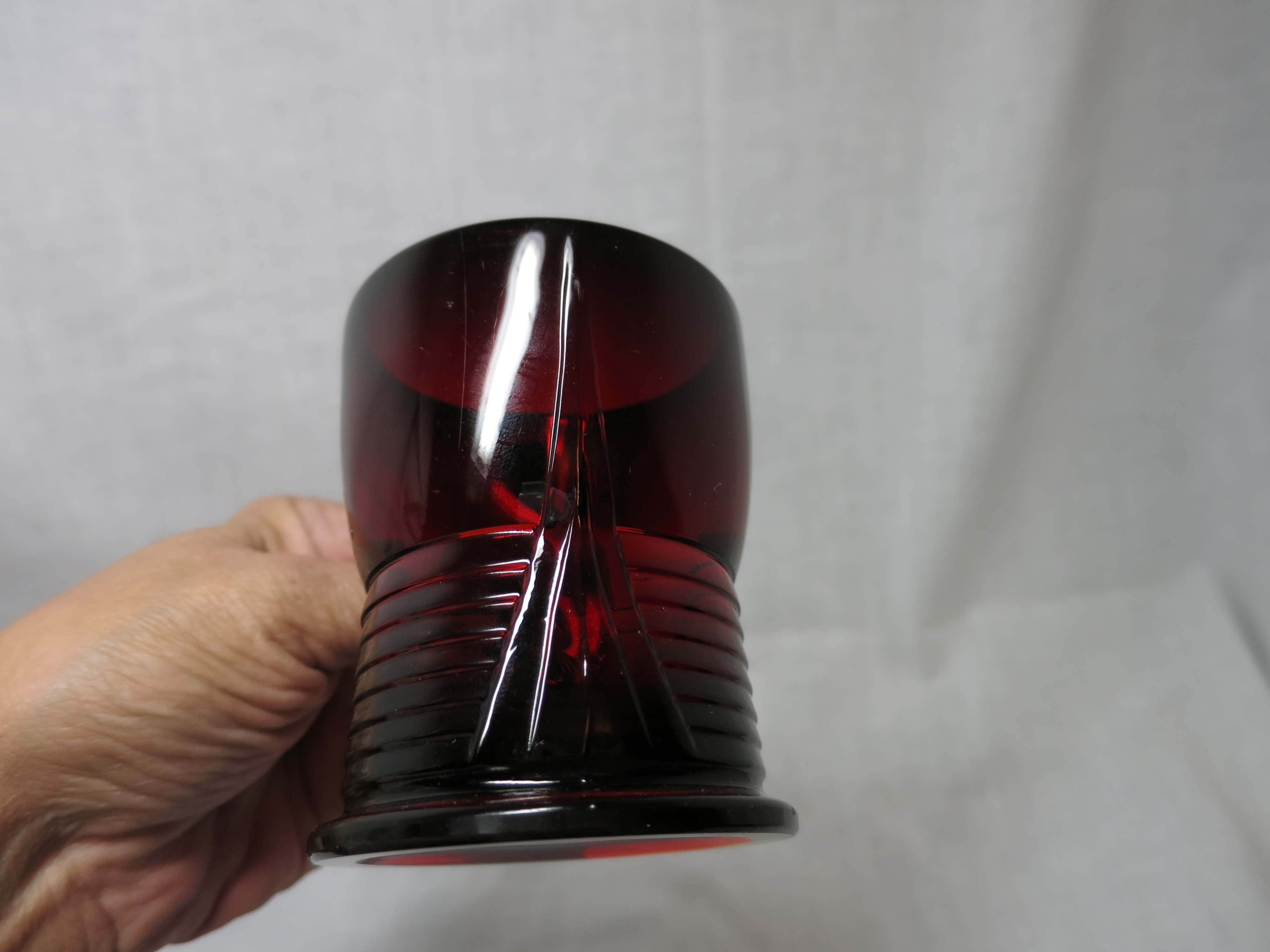 Cambridge Glass Tally Ho Cocktail Cup Mug Carmen Red Ruby Red