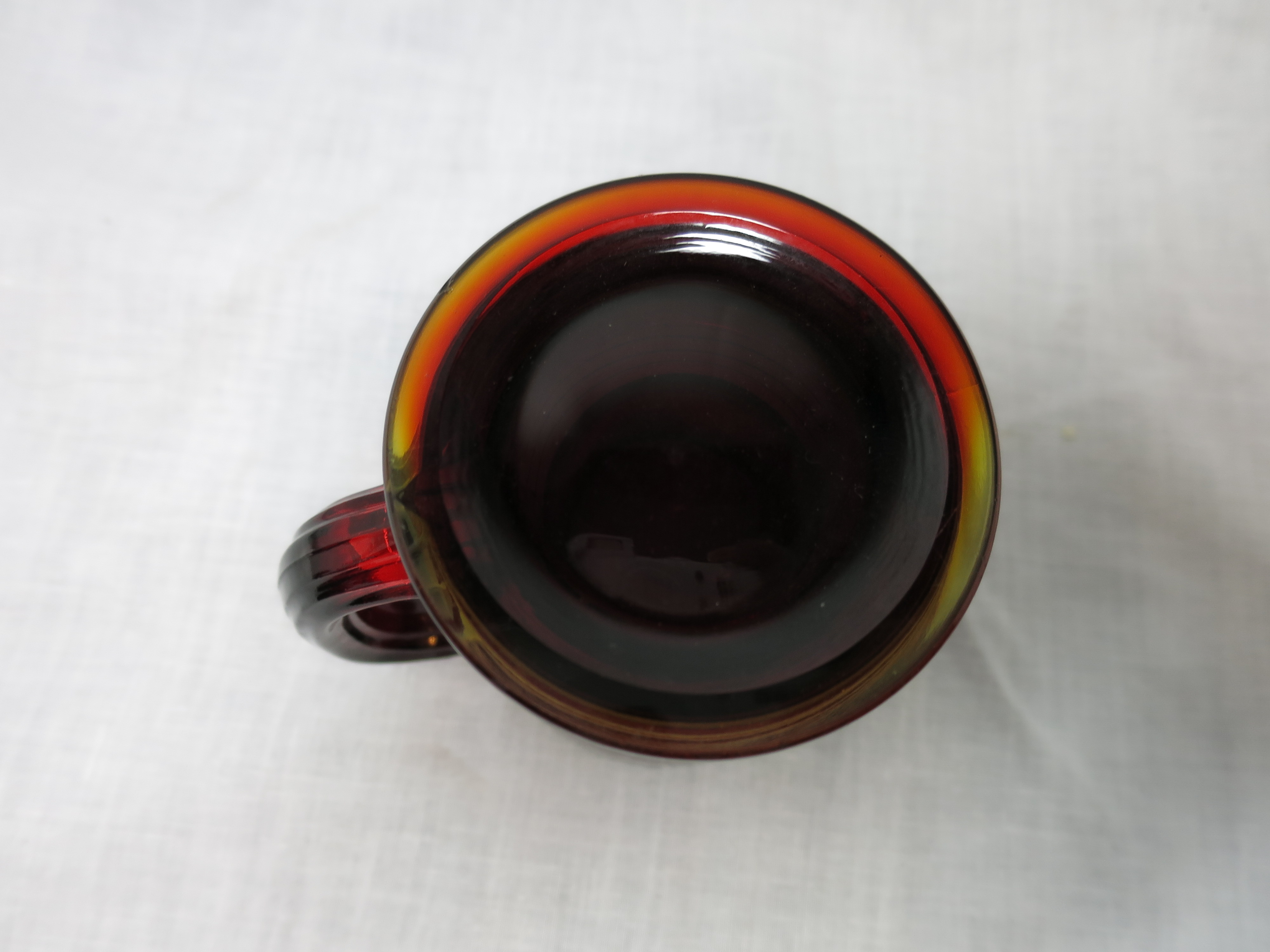 Cambridge Glass Tally Ho Cocktail Cup Mug Carmen Red Ruby Red
