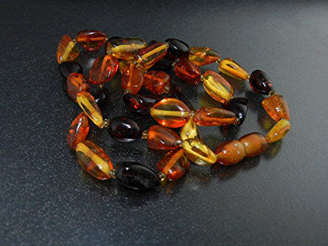 Amber Bead Necklace Amber Clasp