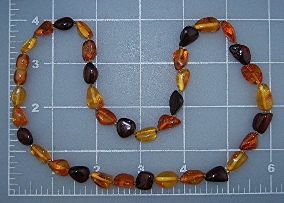 Amber Bead Necklace Amber Clasp