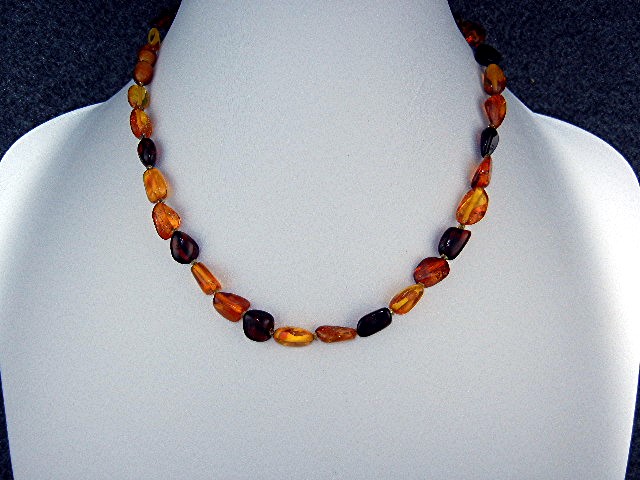 Amber Bead Necklace Amber Clasp