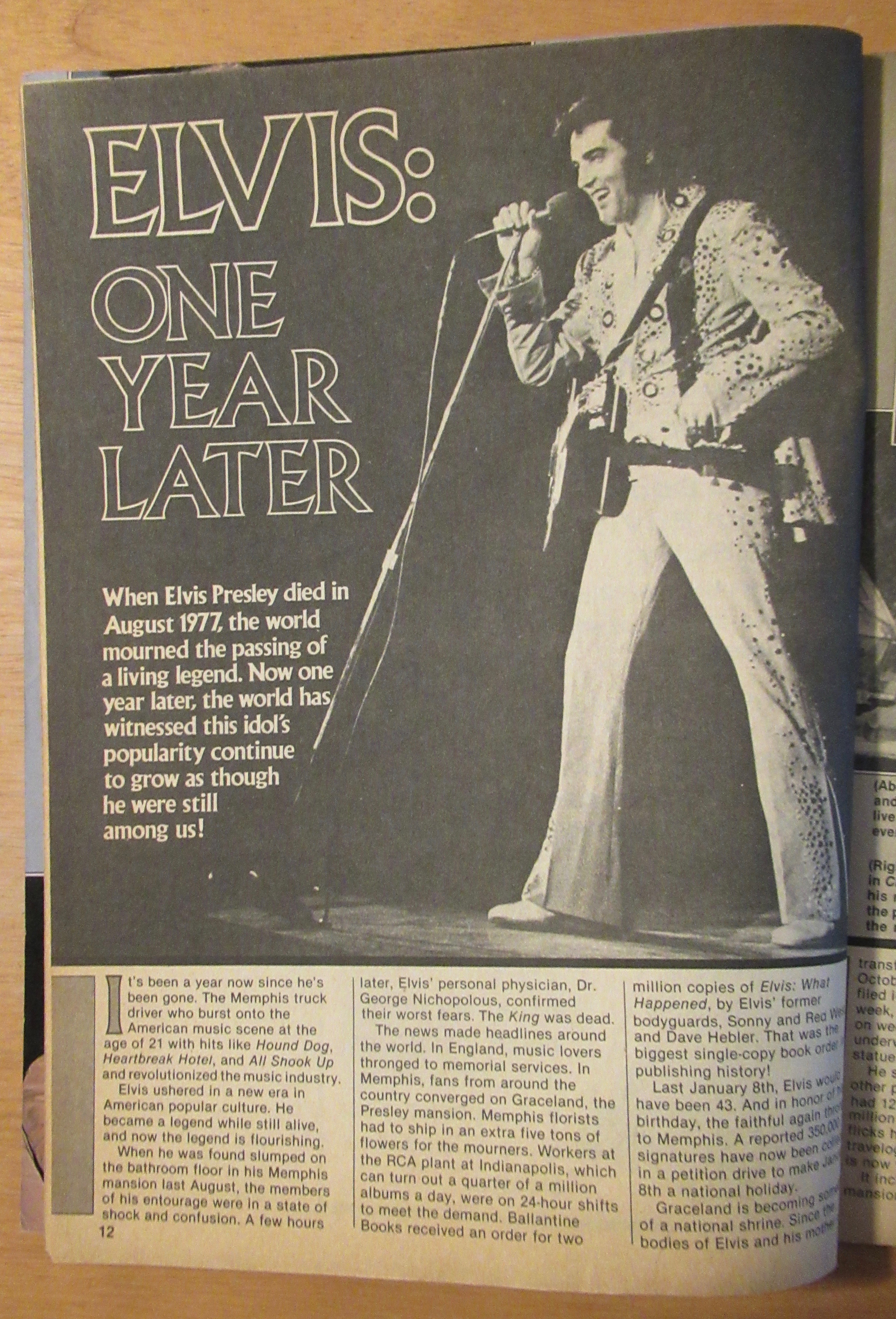 Rona Barrett's Hollywood Magazine October 1978 Elvis