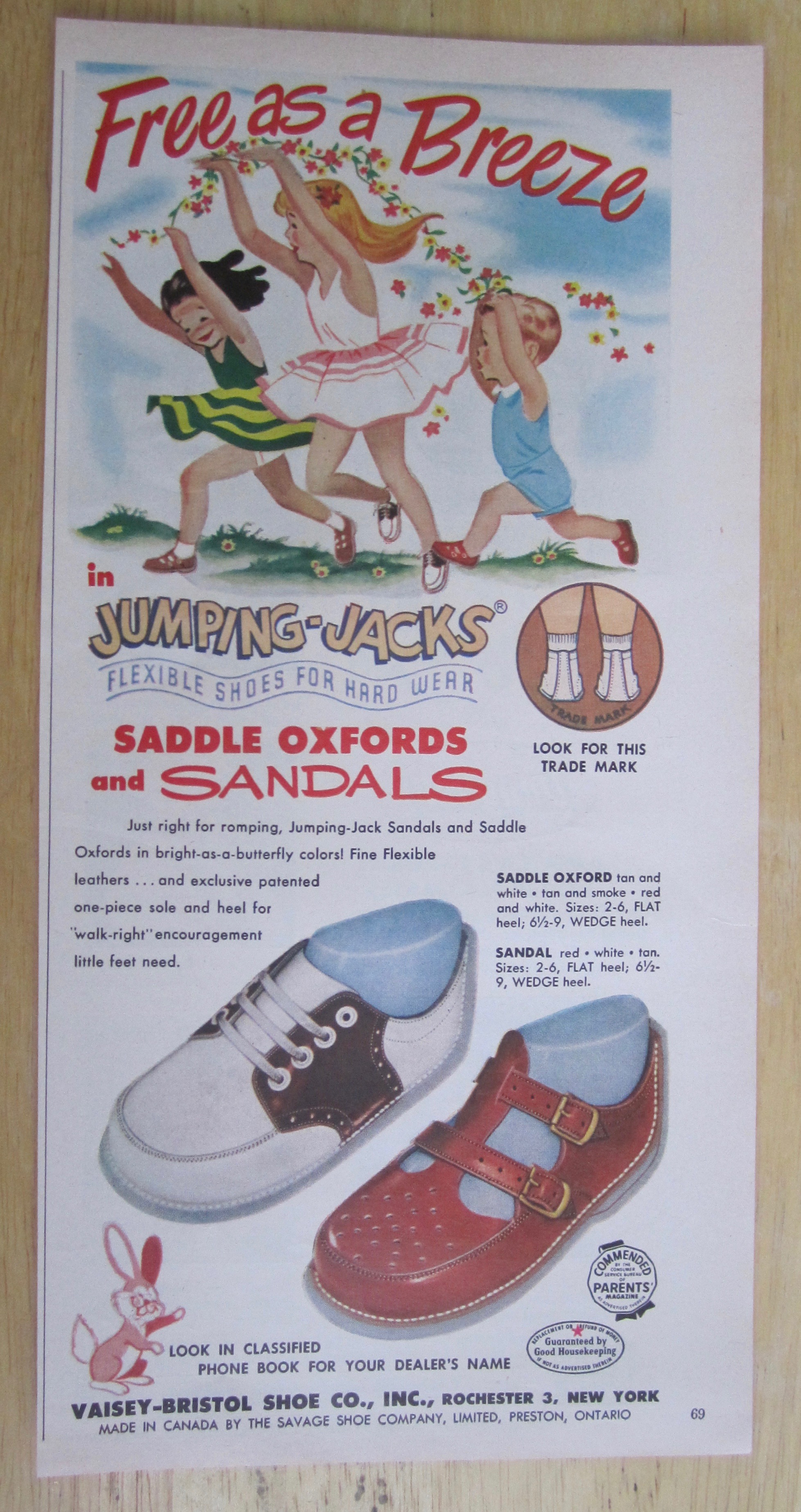 1951 Jumping Jacks Saddle Oxfords & Sandals w/ Children