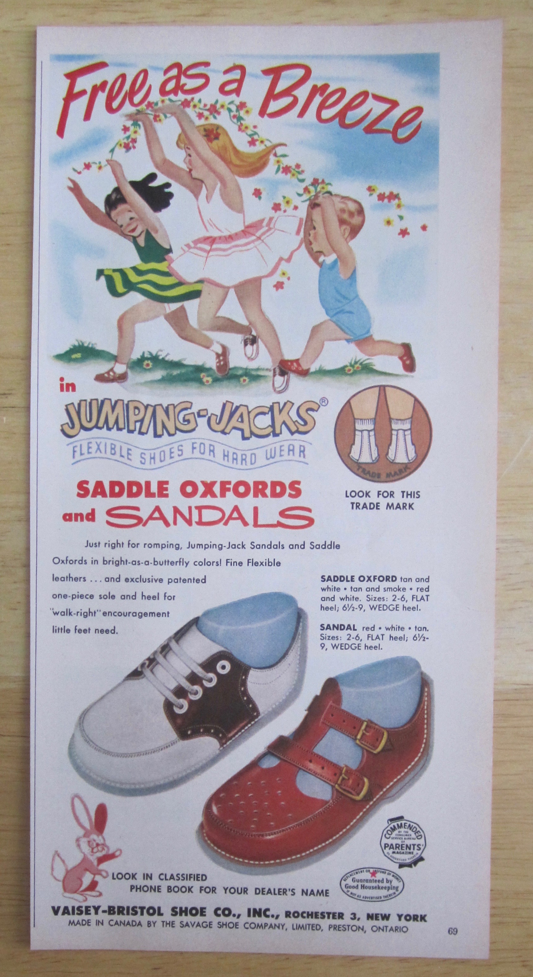 1951 Jumping Jacks Saddle Oxfords & Sandals w/ Children