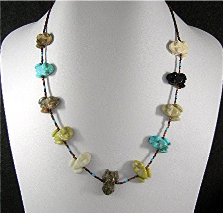 Fetish and Heishi Frogs By Corrine Ramirez Necklace