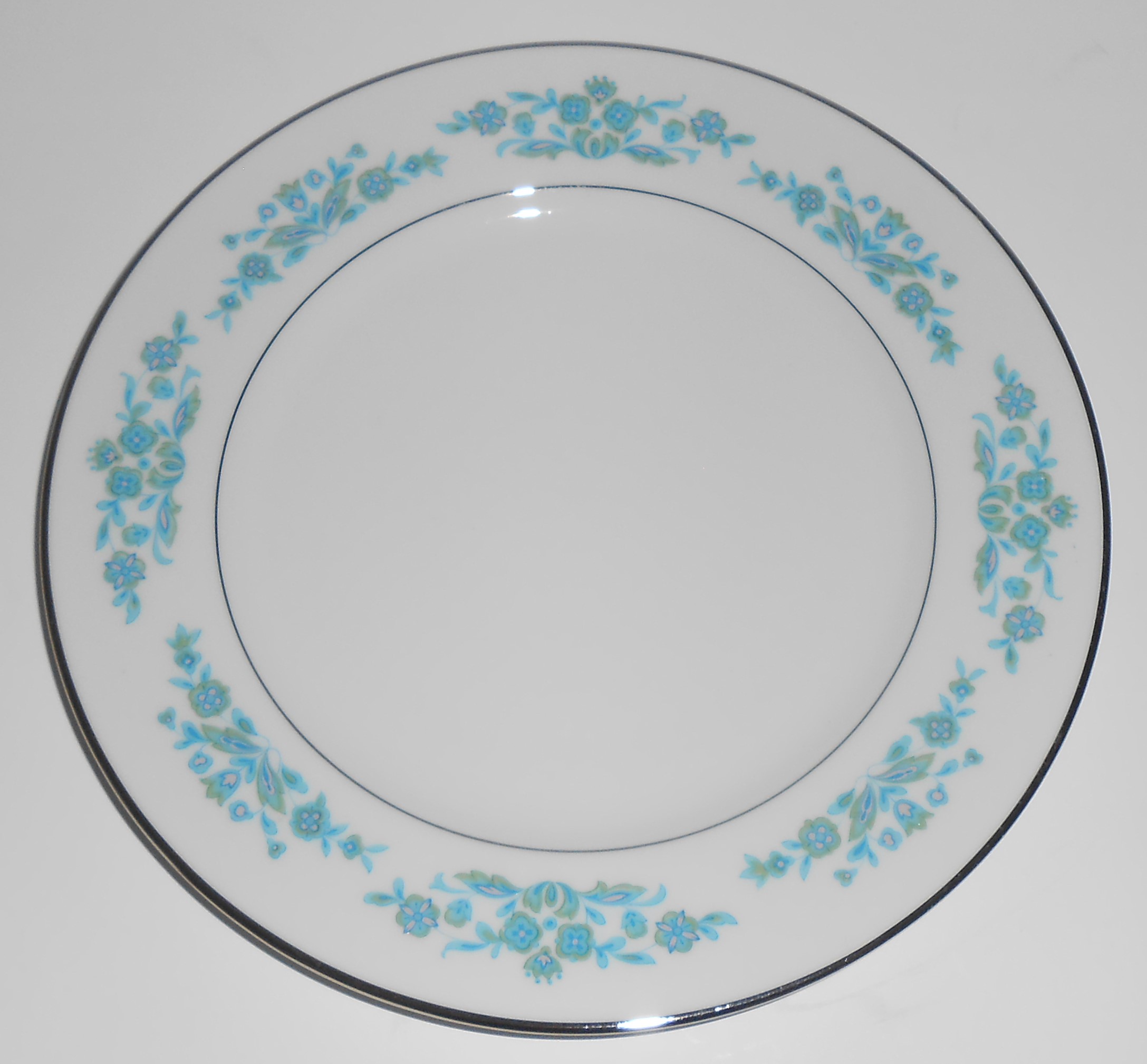 Sango Japan China Porcelain Sage 3785 Platinum Salad Pl