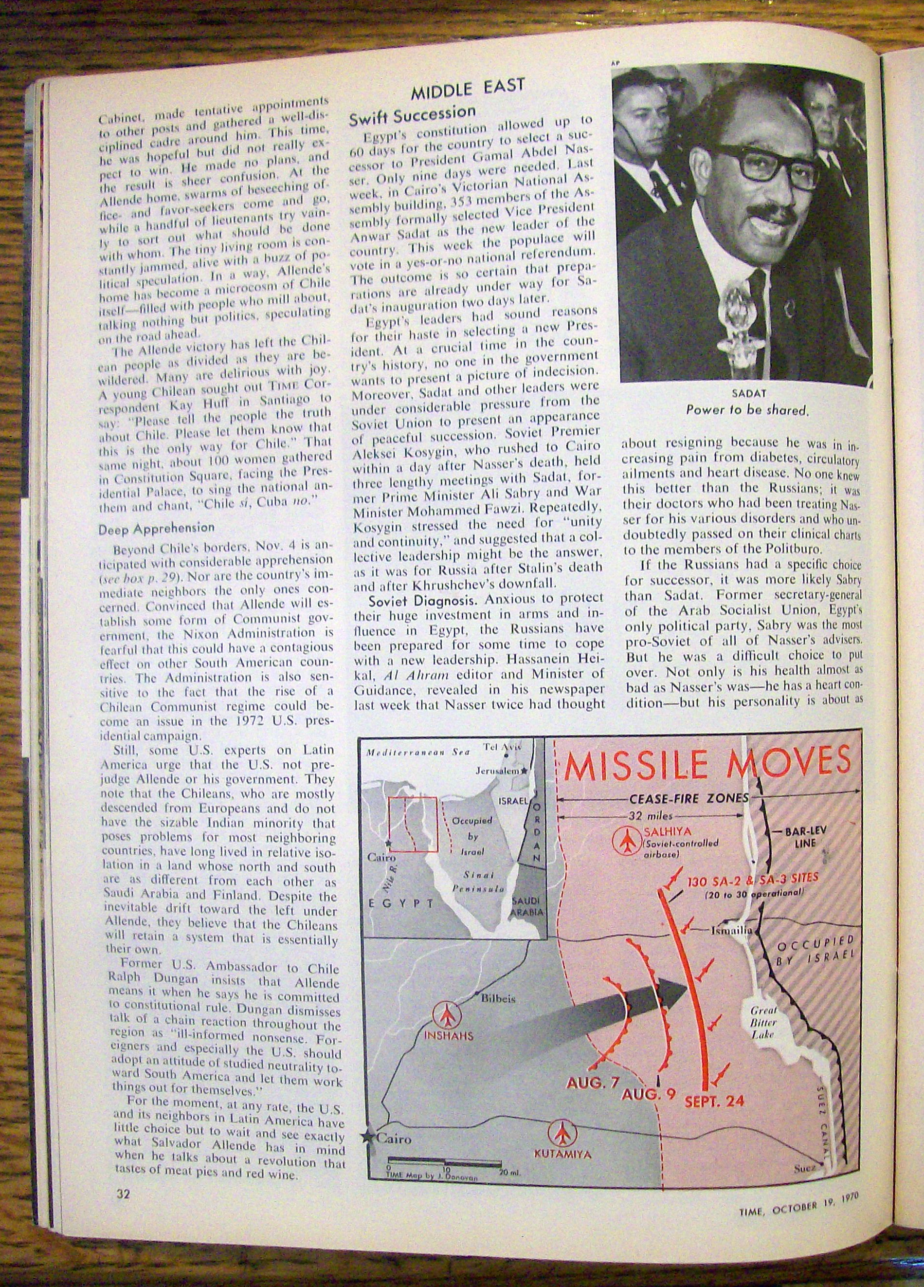 Time Magazine-October 19, 1970-Chile's Salvador Allende