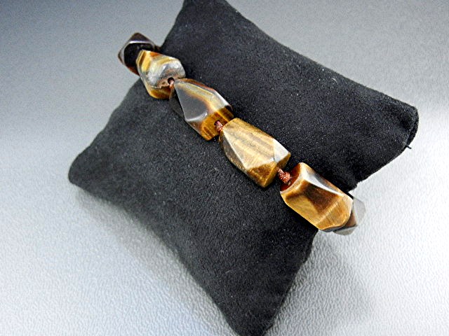Tigereye and Cord Spiritual Bead Bracelet