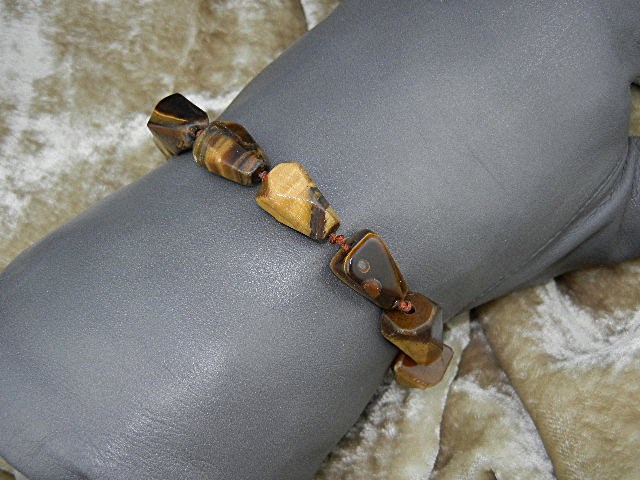 Tigereye and Cord Spiritual Bead Bracelet