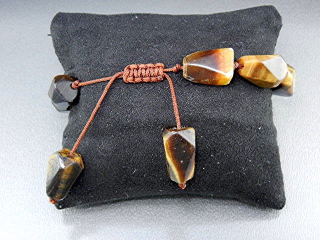 Tigereye and Cord Spiritual Bead Bracelet