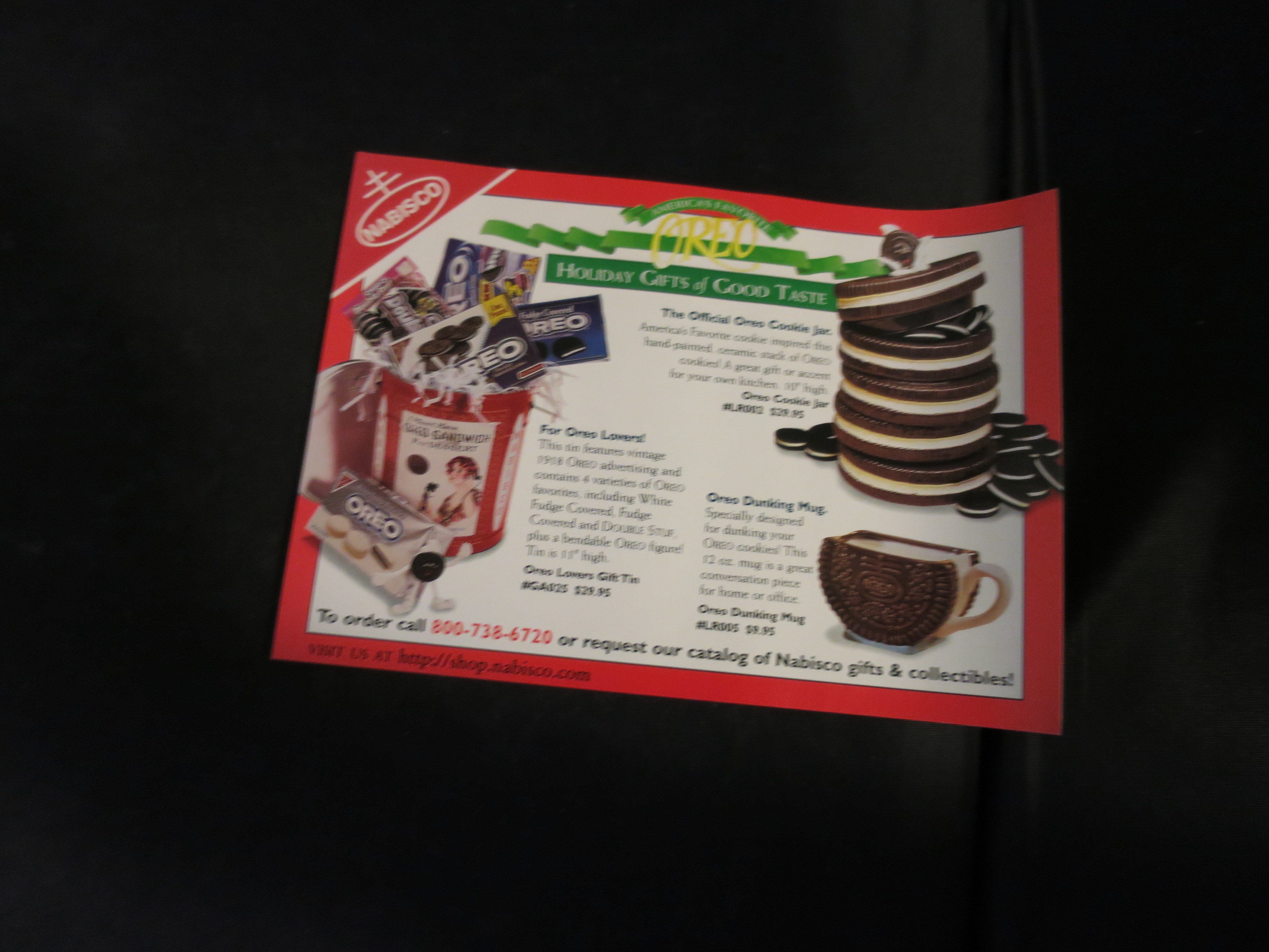 Nabisco Mail in Preimium ad 1996 cookie jar tin snacks