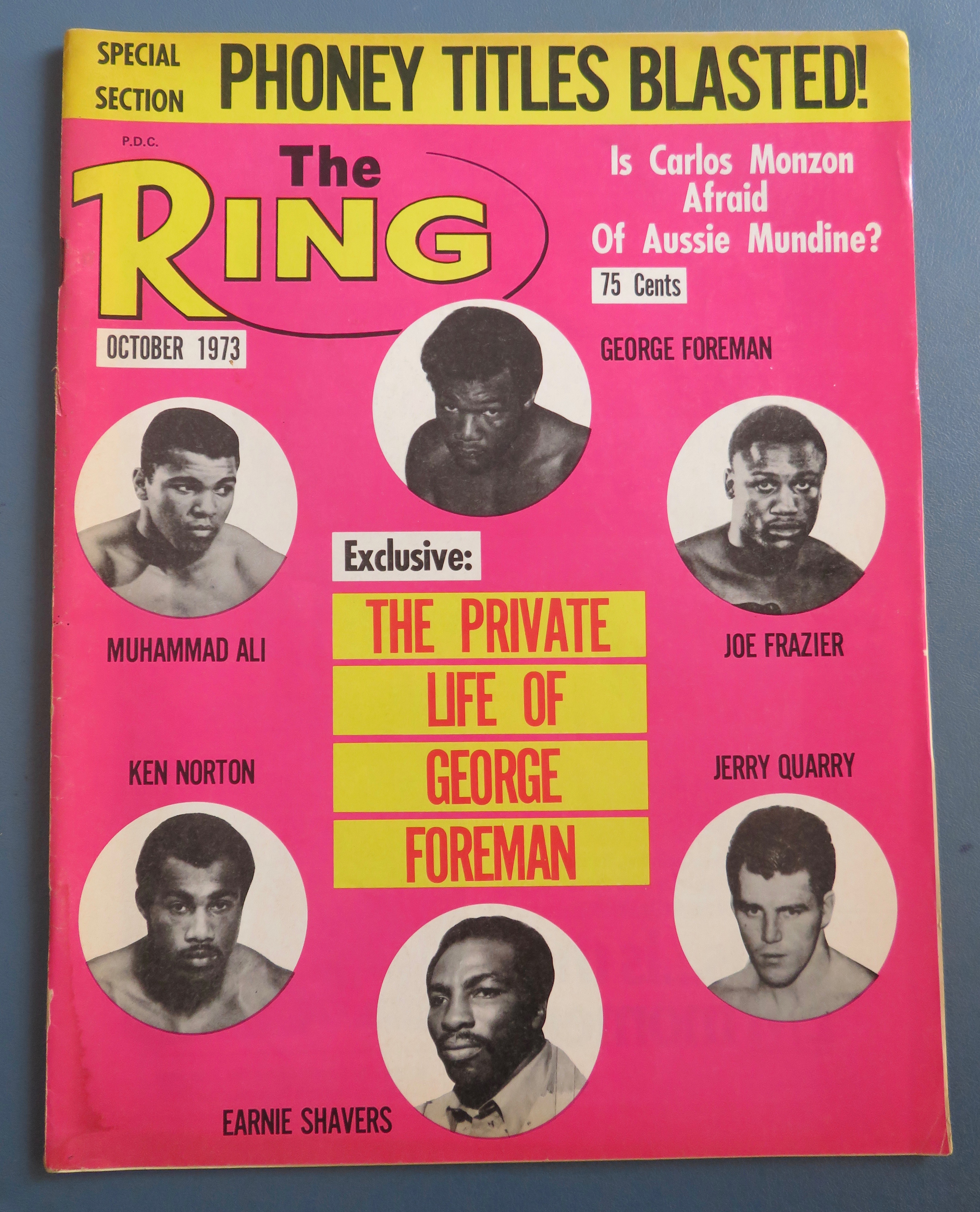 The Ring Magazine October 1973 Foreman/Frazier/Ali