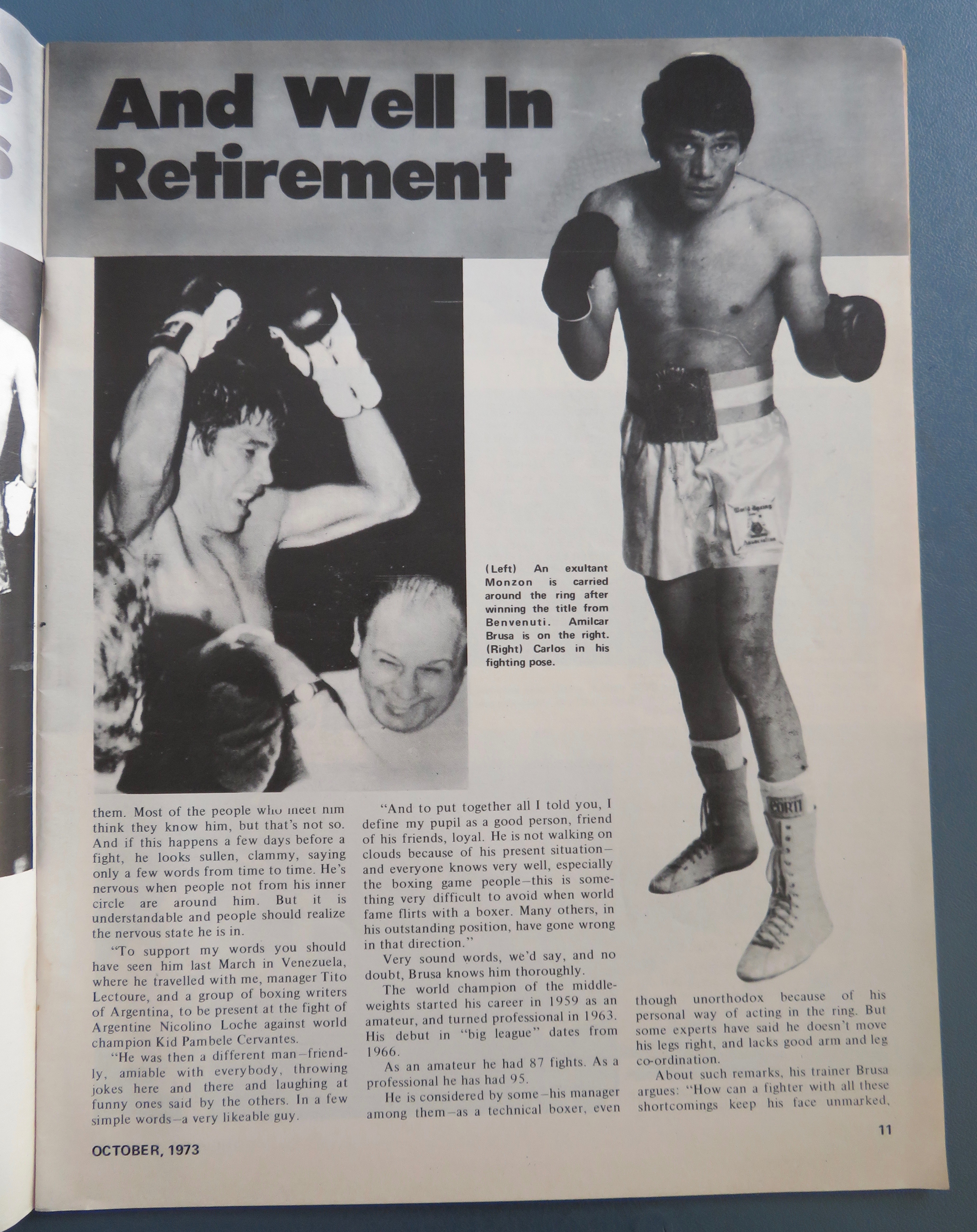 The Ring Magazine October 1973 Foreman/Frazier/Ali