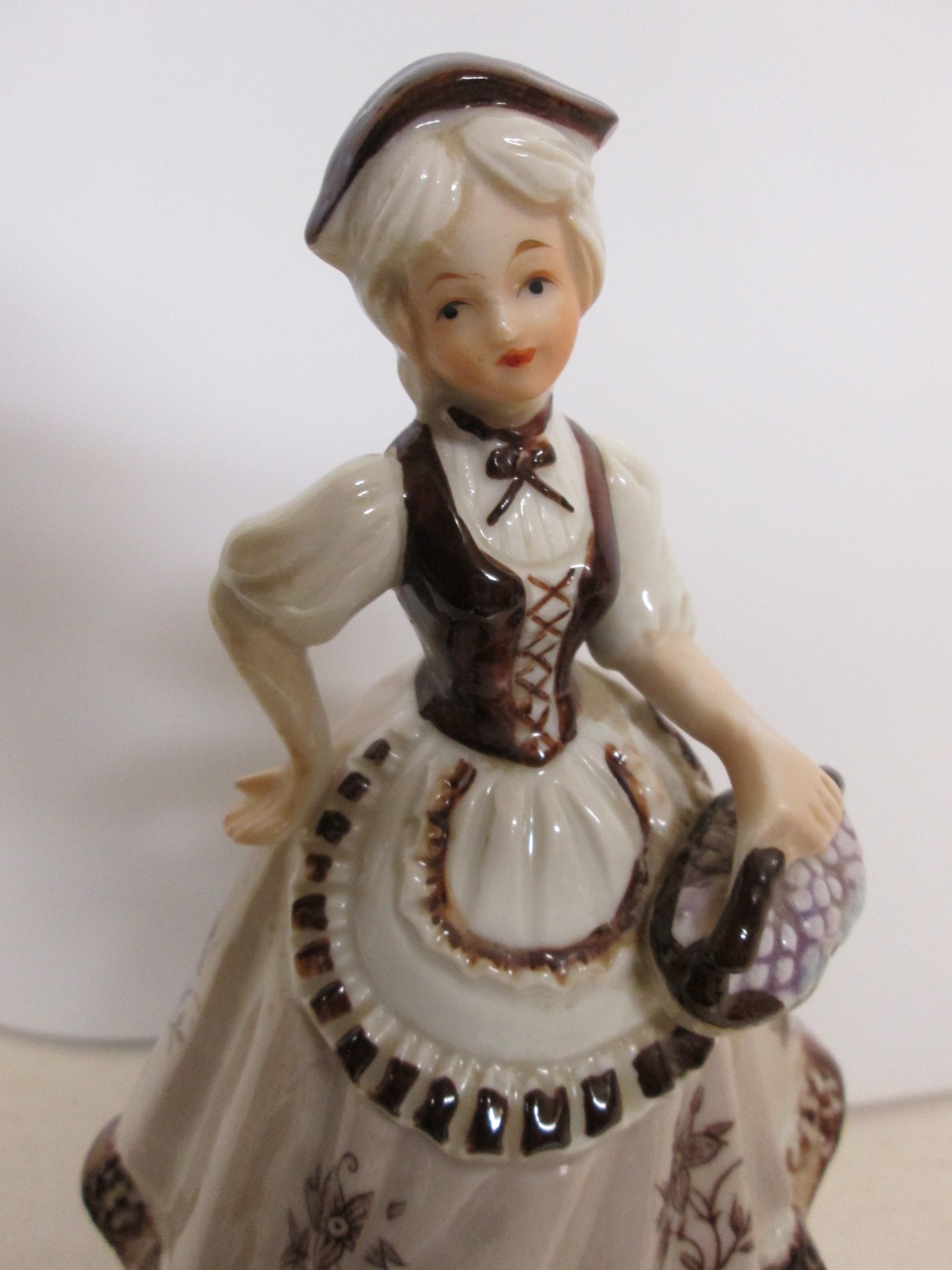 Porcelien Music Box Lady w/ Long Dress