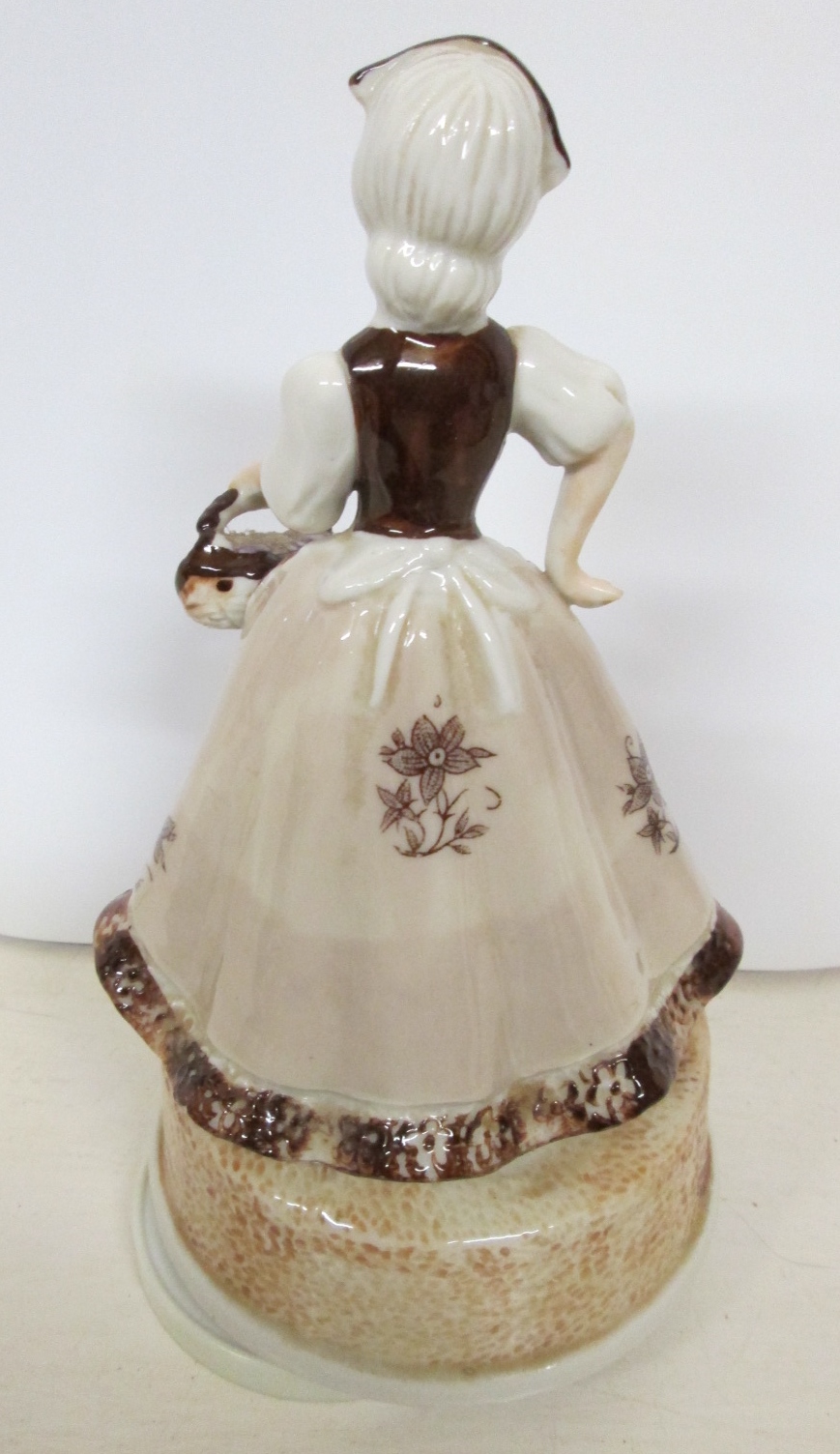 Porcelien Music Box Lady w/ Long Dress