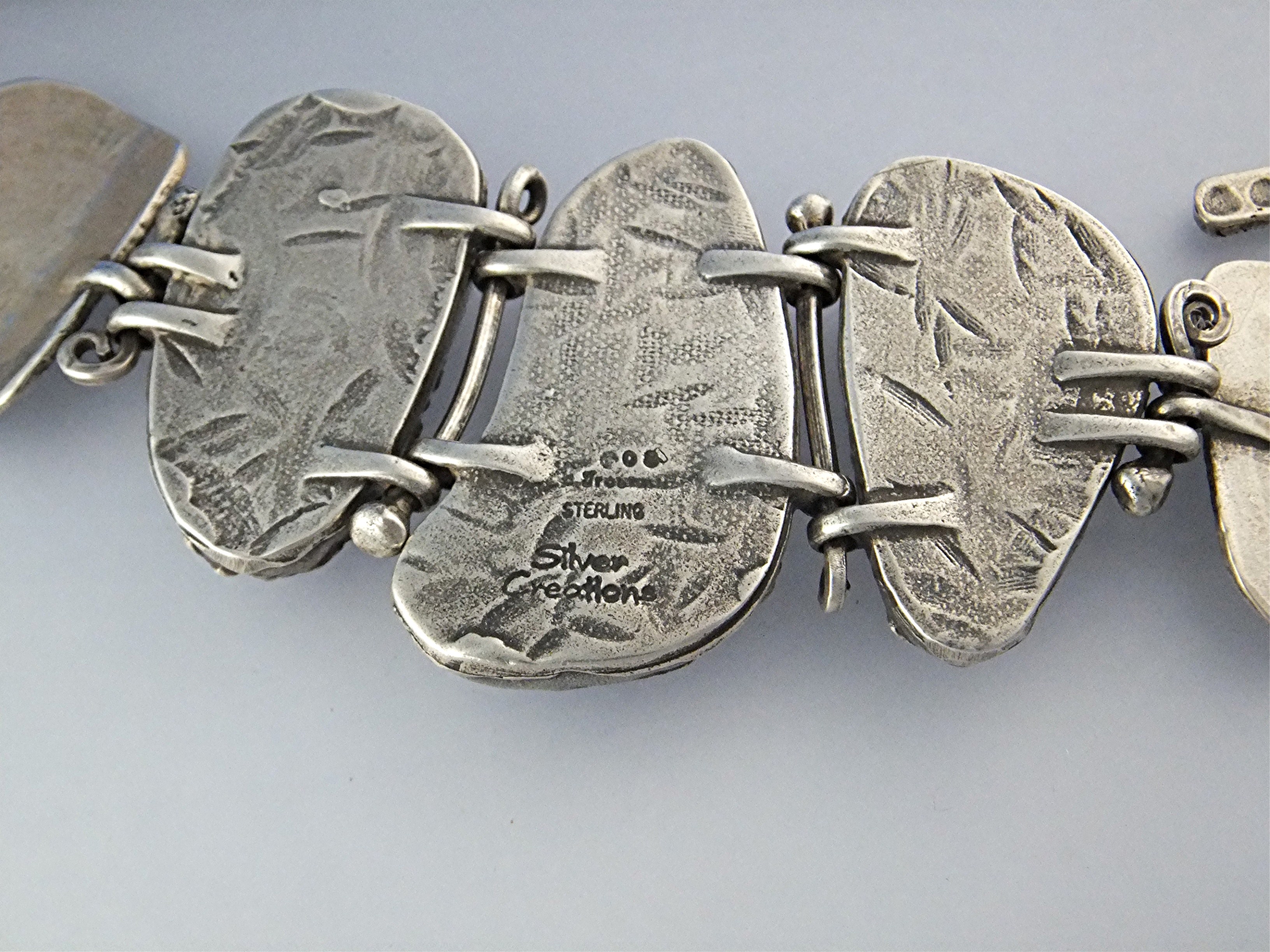 David Troutman  Sterling Silver Charoite Bracelet