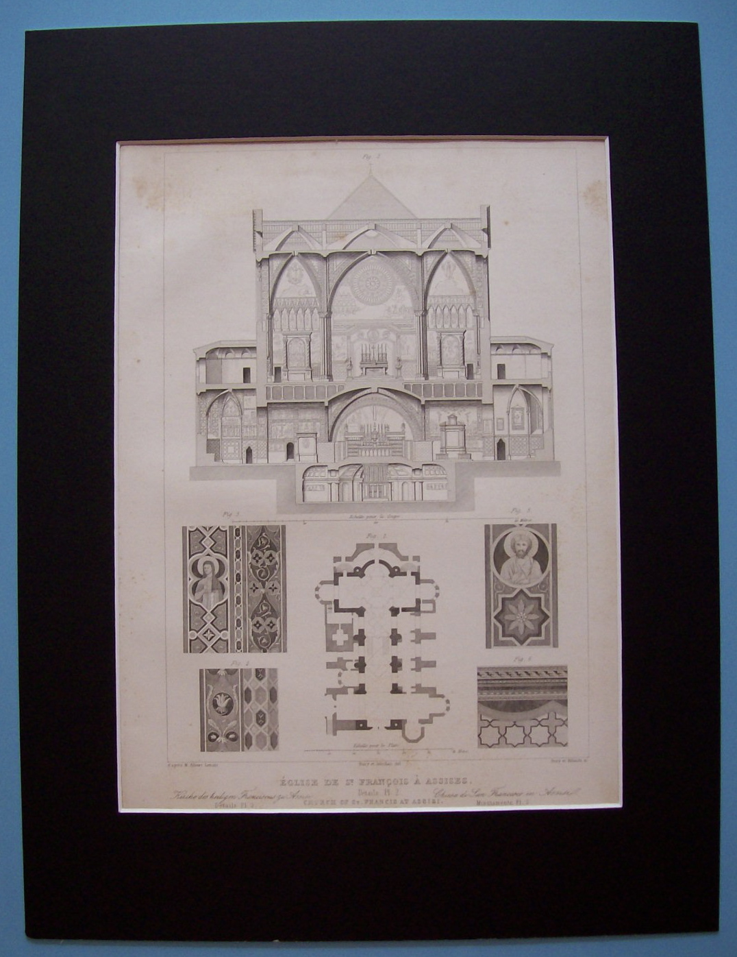 Eglise De St Francois A Assises (1852 Lithograph)