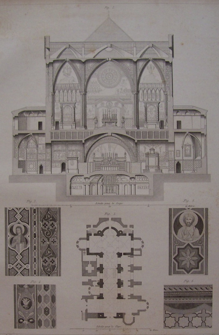 Eglise De St Francois A Assises (1852 Lithograph)