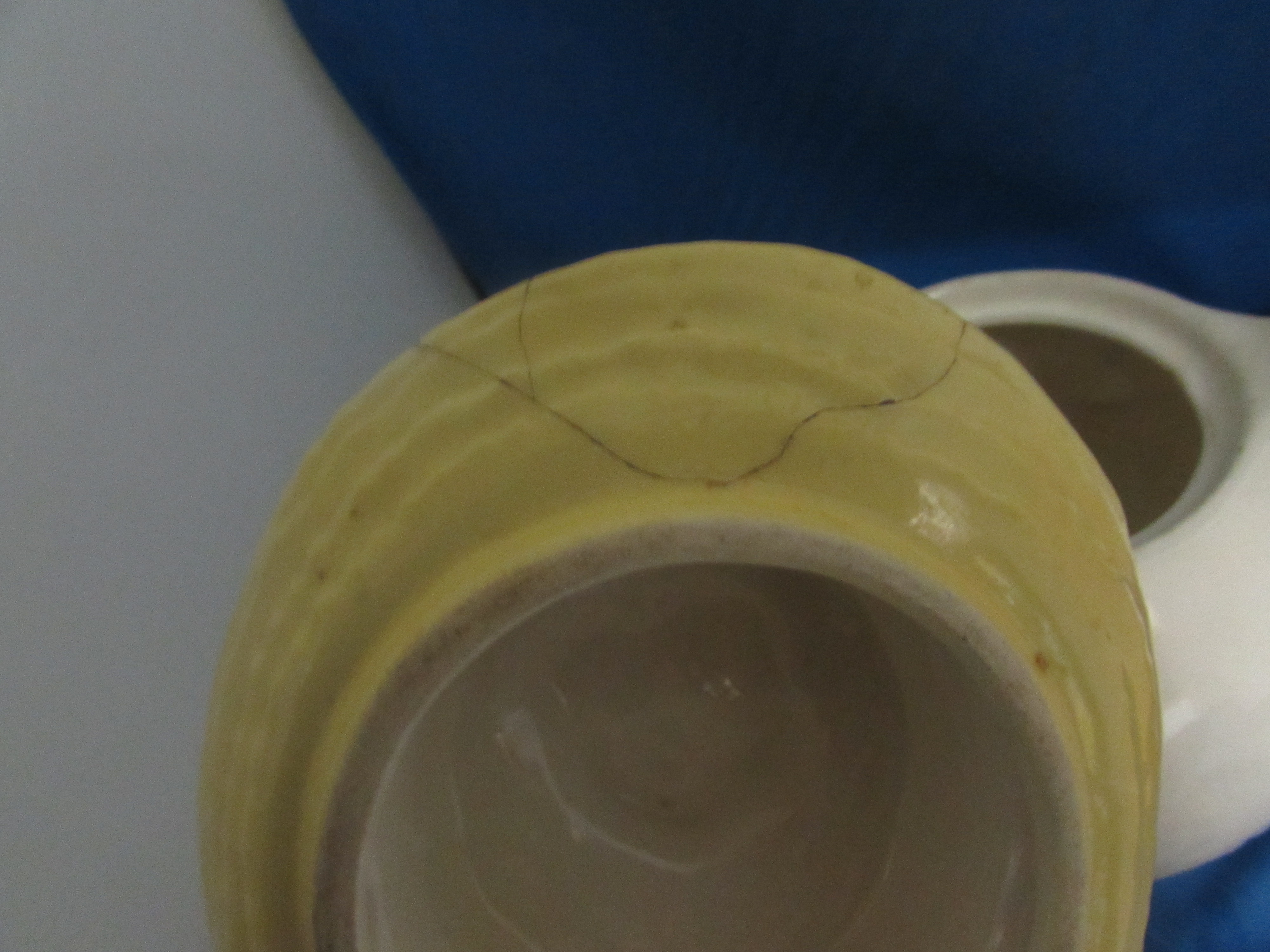 Cat Metlox Poppy Trail of California Cookie Jar damage