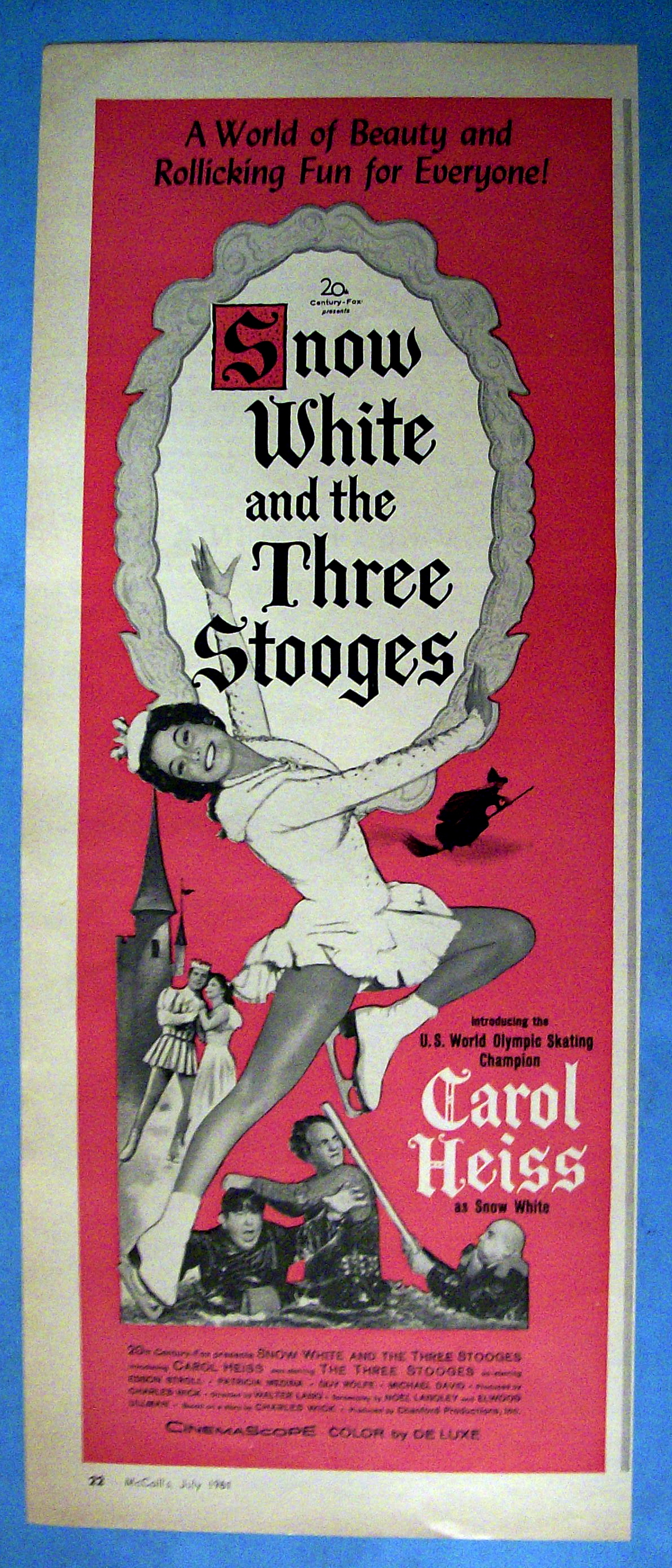 Vintage Ad: 1961 Snow White & The Three Stooges
