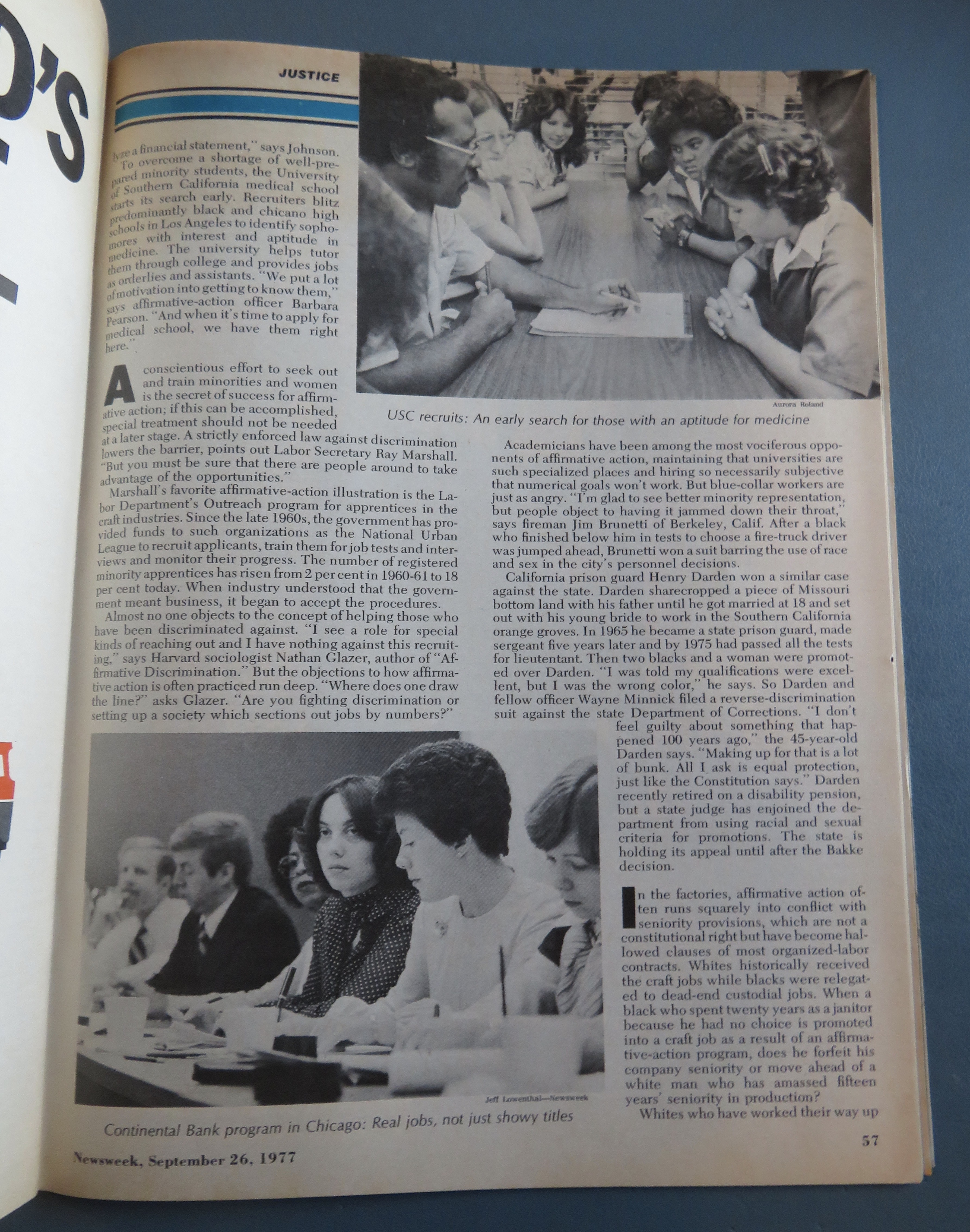 Newsweek Magazine-September 26, 1977-Discrimination