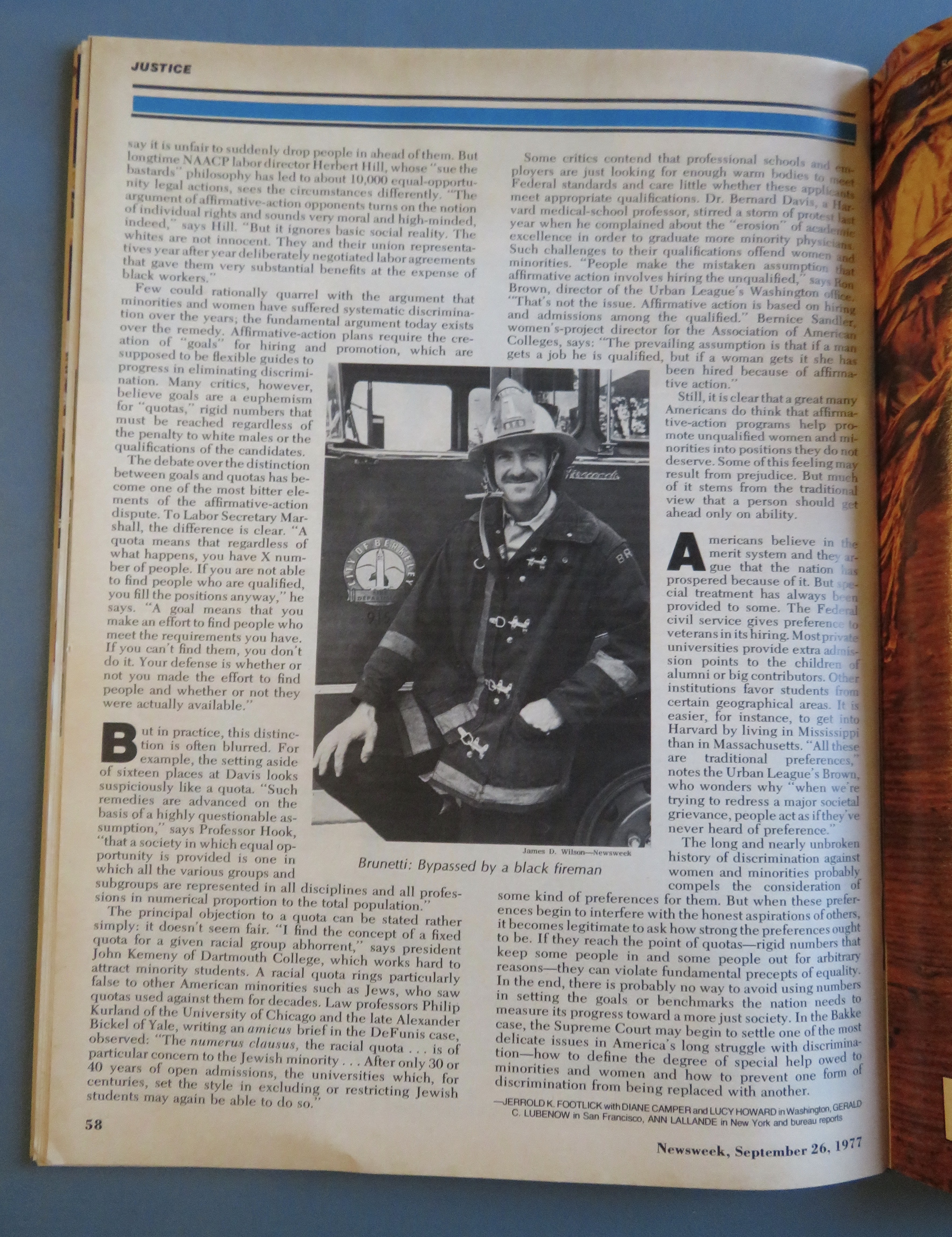 Newsweek Magazine-September 26, 1977-Discrimination