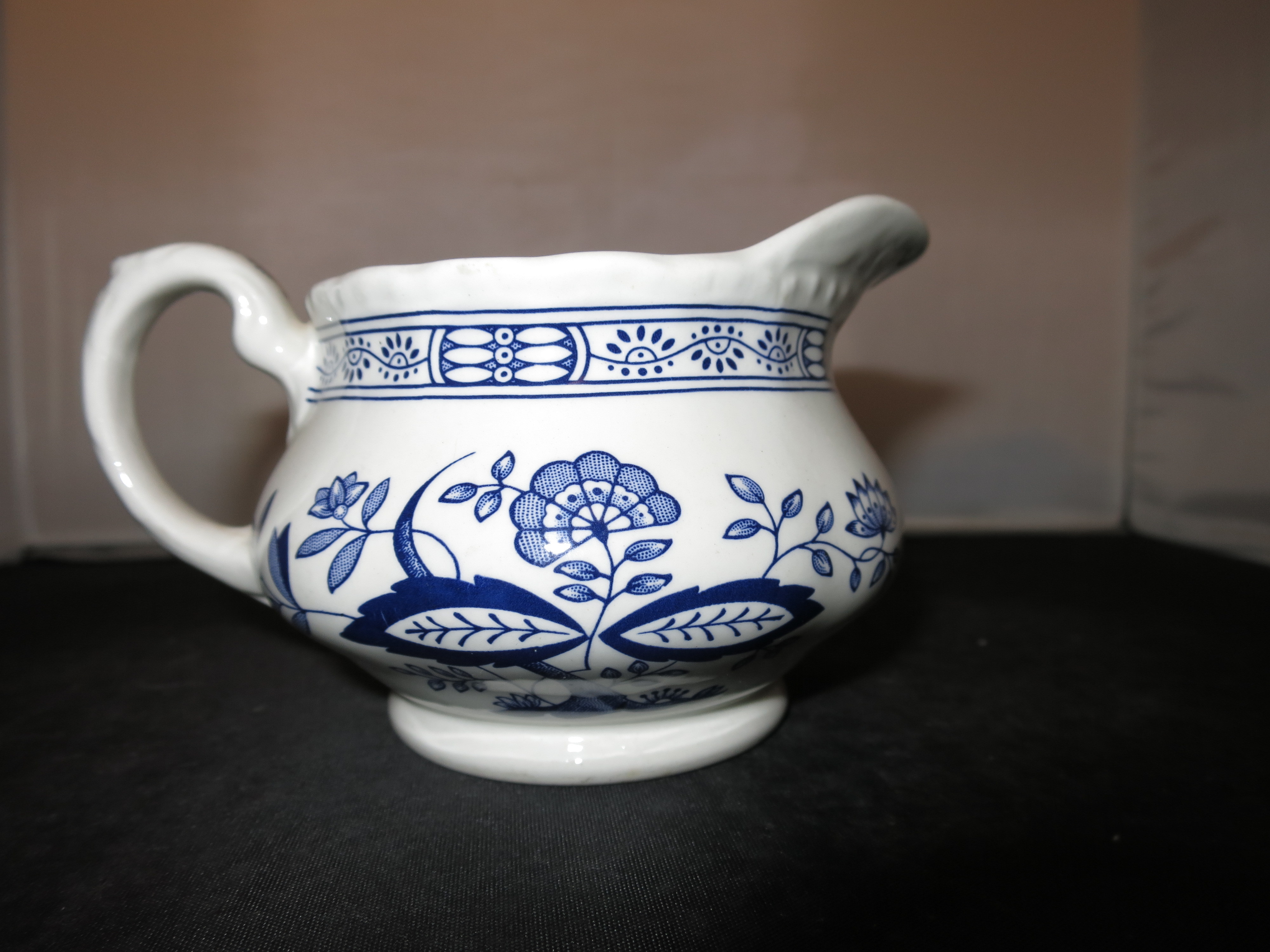 Enoch Wedgwood Tunstall Blue Heritage Creamer Blue Onion