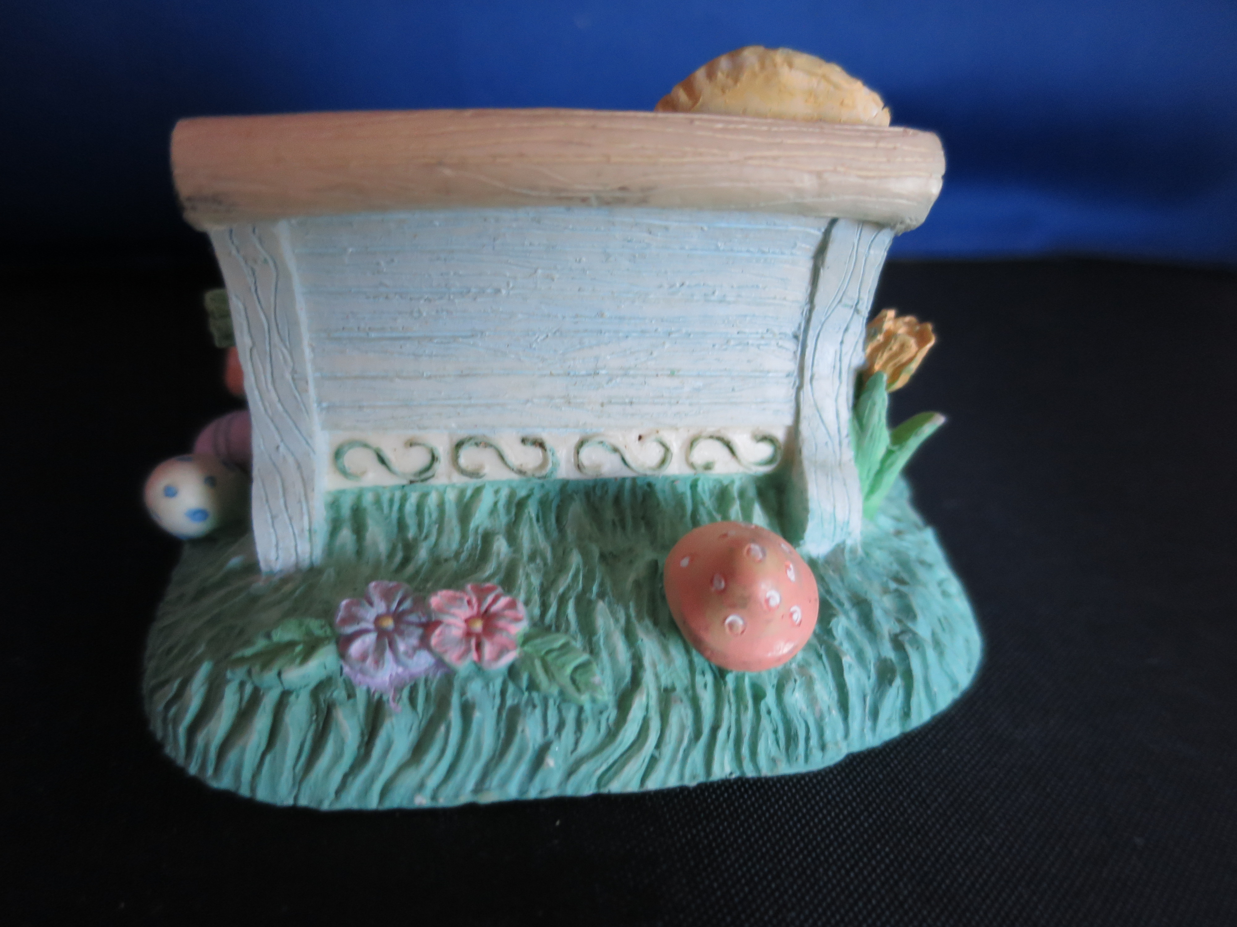Miniature Easter Bench Figurine Village Accessory