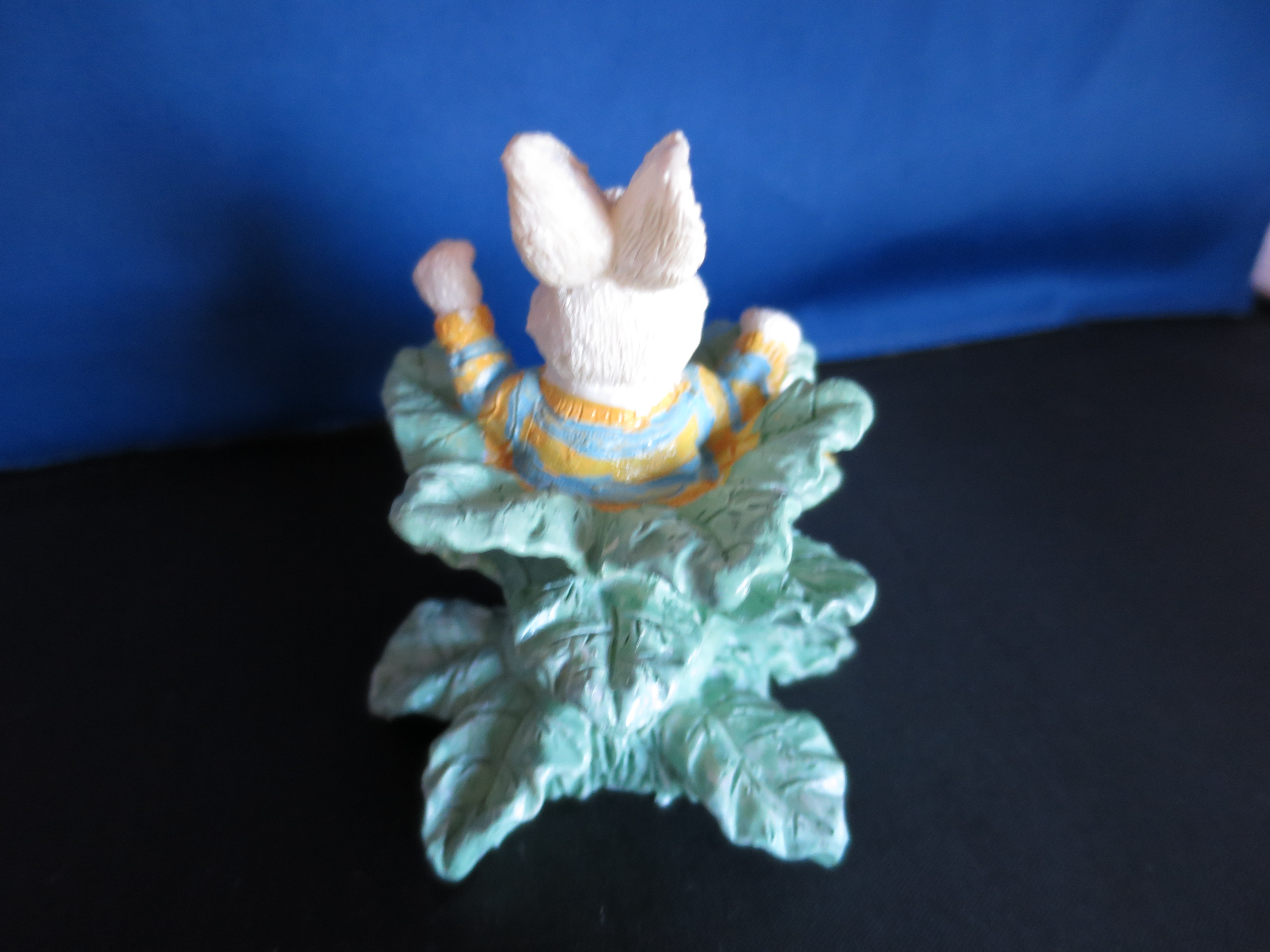 Easter Bunny in Bush Figurine Village Accessory