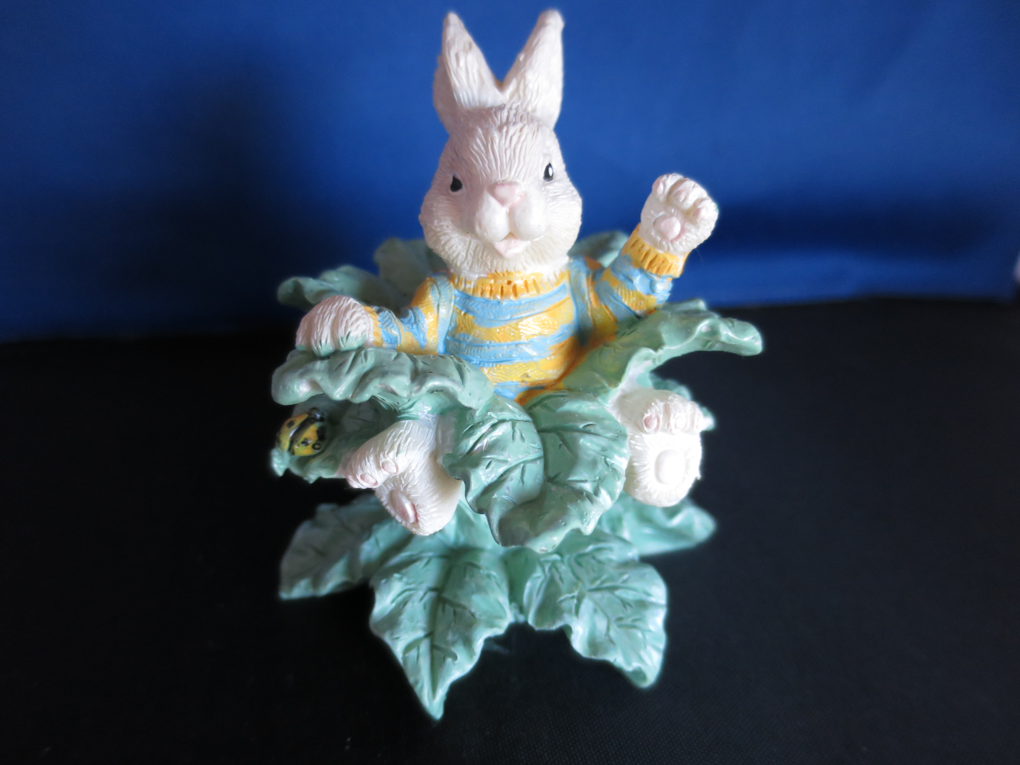 Easter Bunny in Bush Figurine Village Accessory