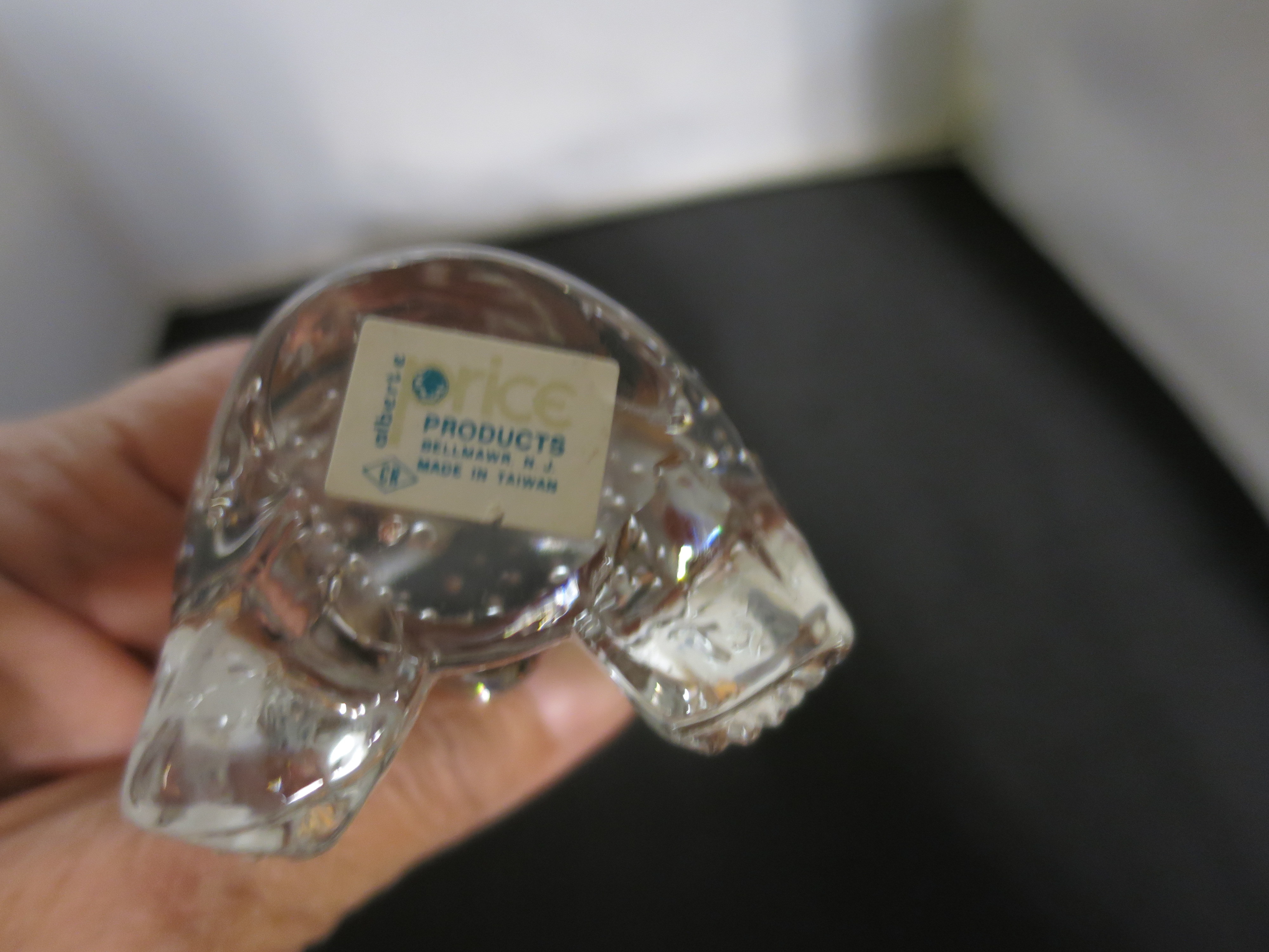 Crystal Bear Paperweight Albert E. Price Products Belmar NJ