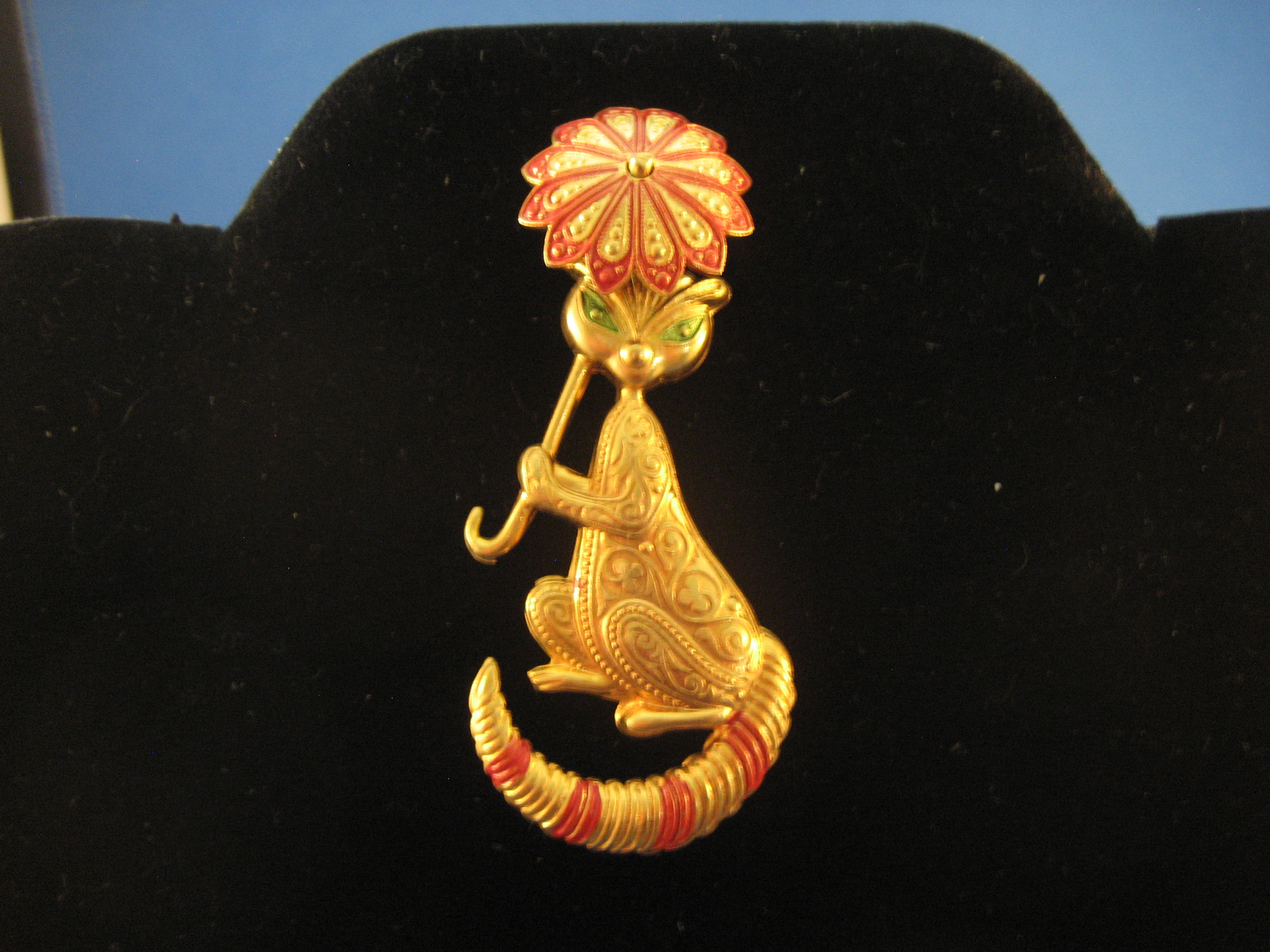 Cat with Umbrella Pin