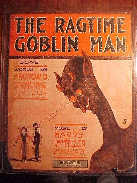 Sheet Music (Cover Only) The Ragtime Goblin Man - 1910