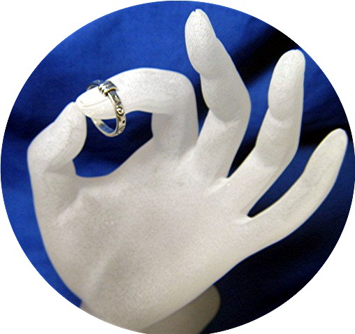 Sterling Silver FARELLA Designer Band Ring