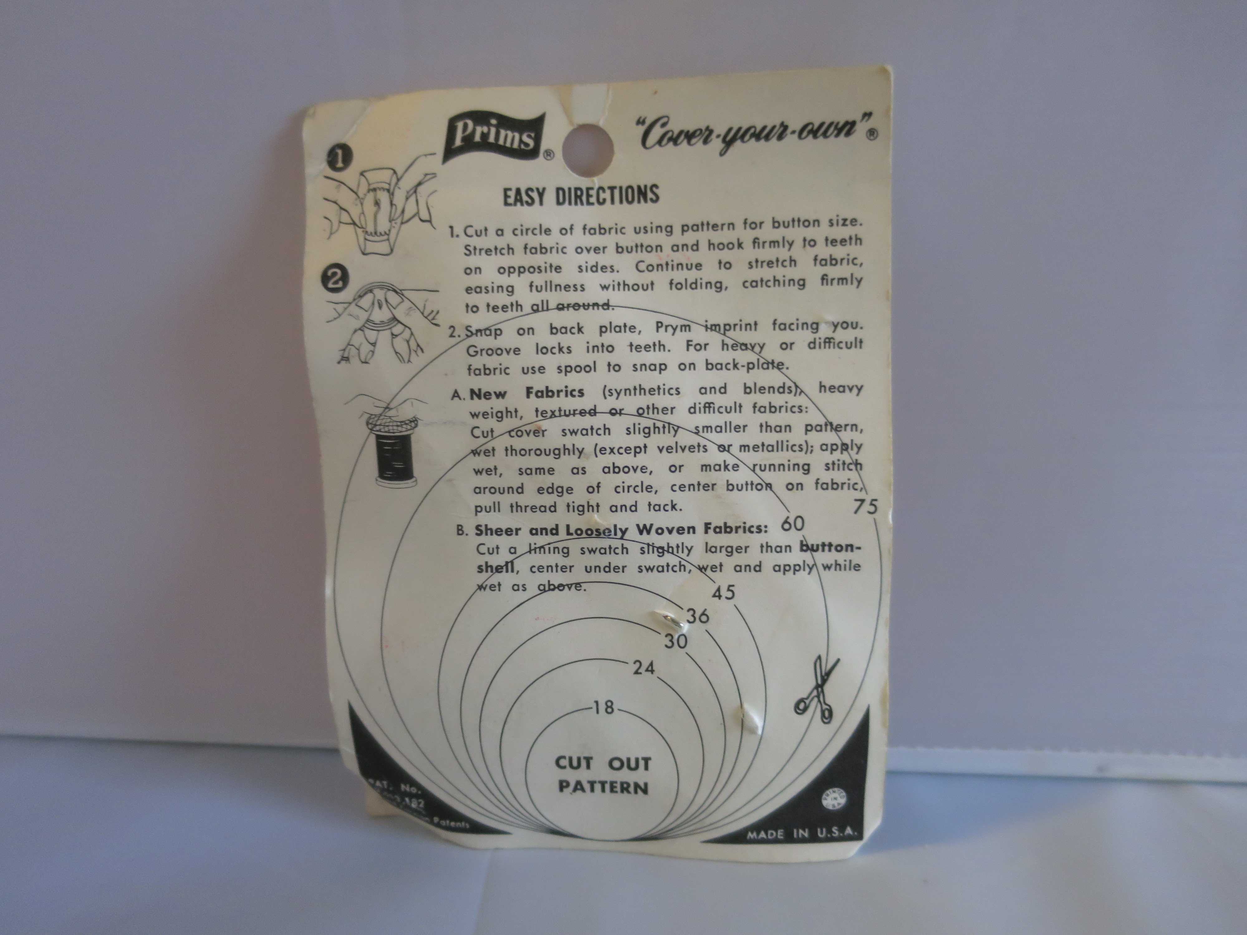 Vintage Prims Cover Your Own Buttons Solid Brass rust proof