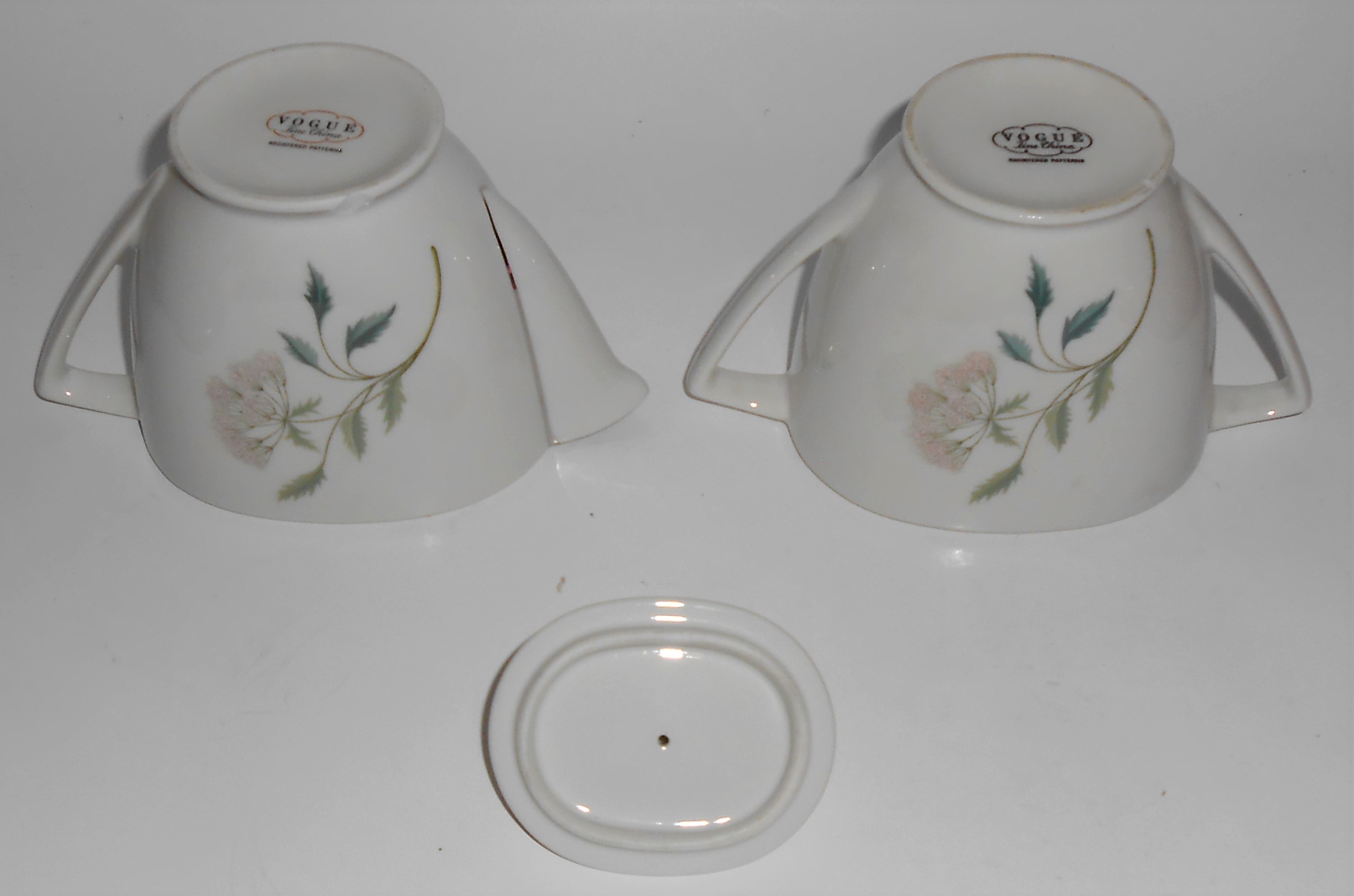 Vogue China Porcelain Platinum Band Catalina Creamer/Su