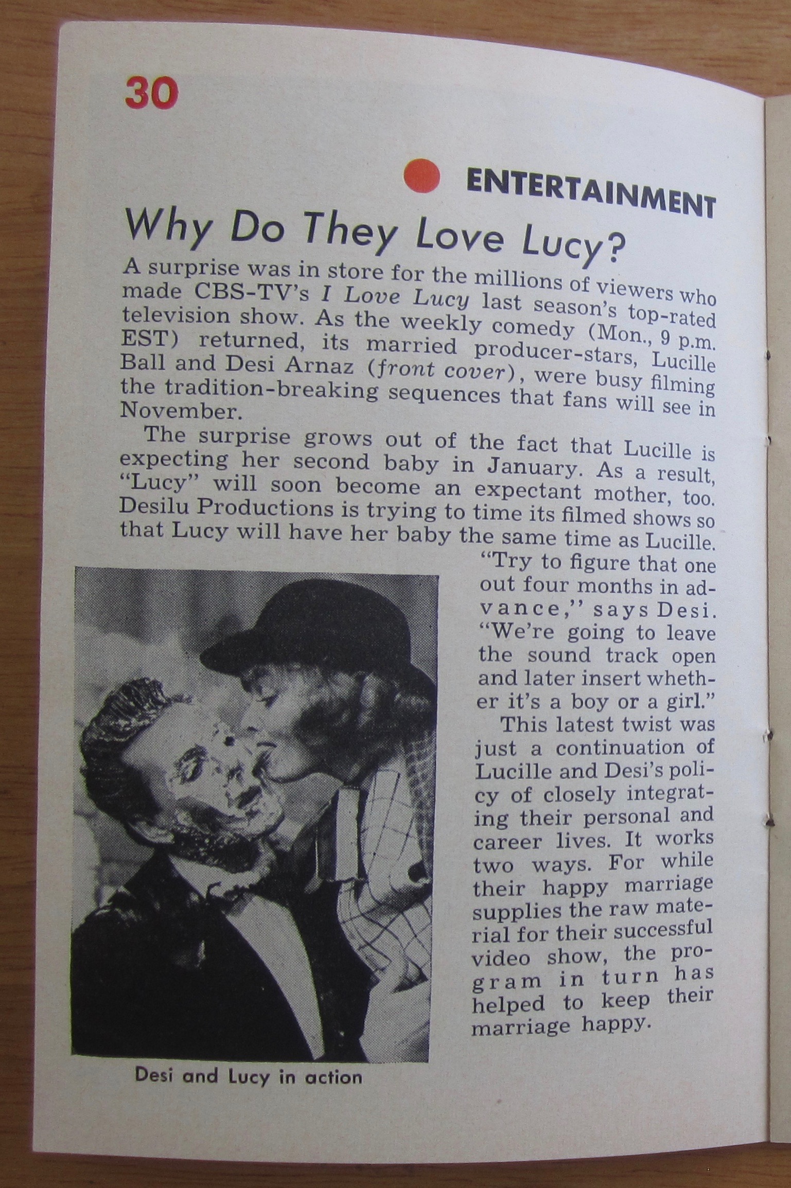 Quick Magazine October 13, 1952 Lucy Ball & Desi Arnaz