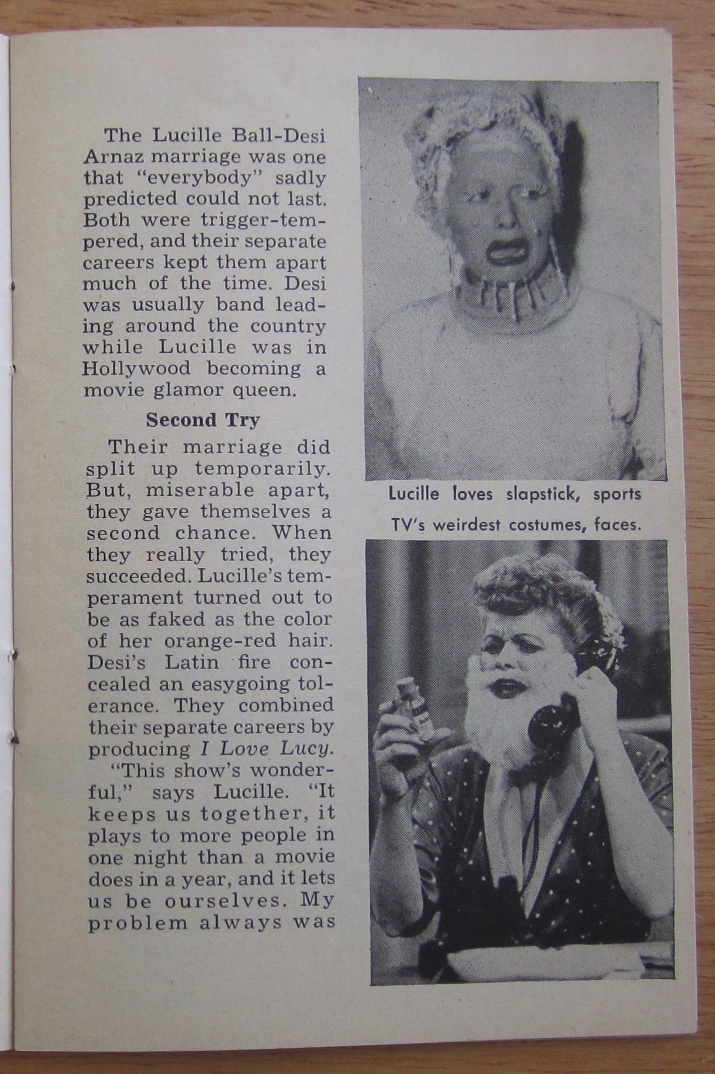 Quick Magazine October 13, 1952 Lucy Ball & Desi Arnaz
