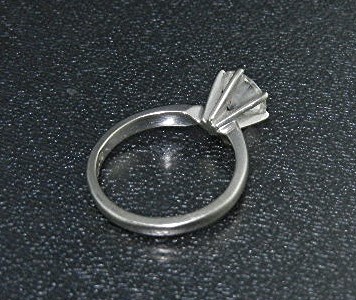 14K Gold Moissanite Tiffany Set 6 Prong Ring