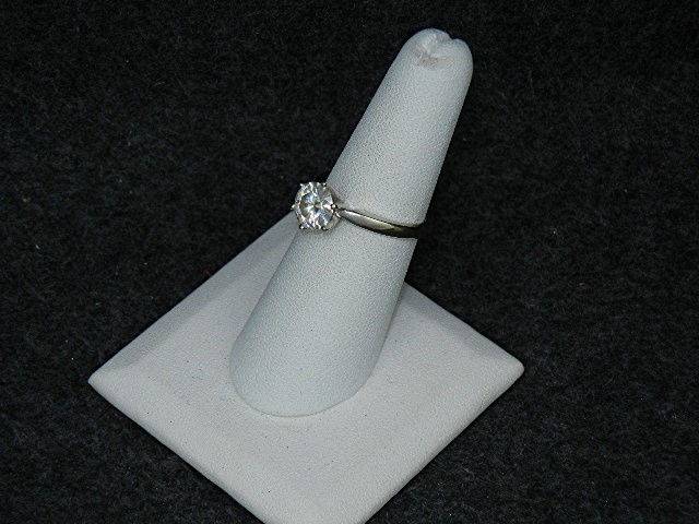 14K Gold Moissanite Tiffany Set 6 Prong Ring
