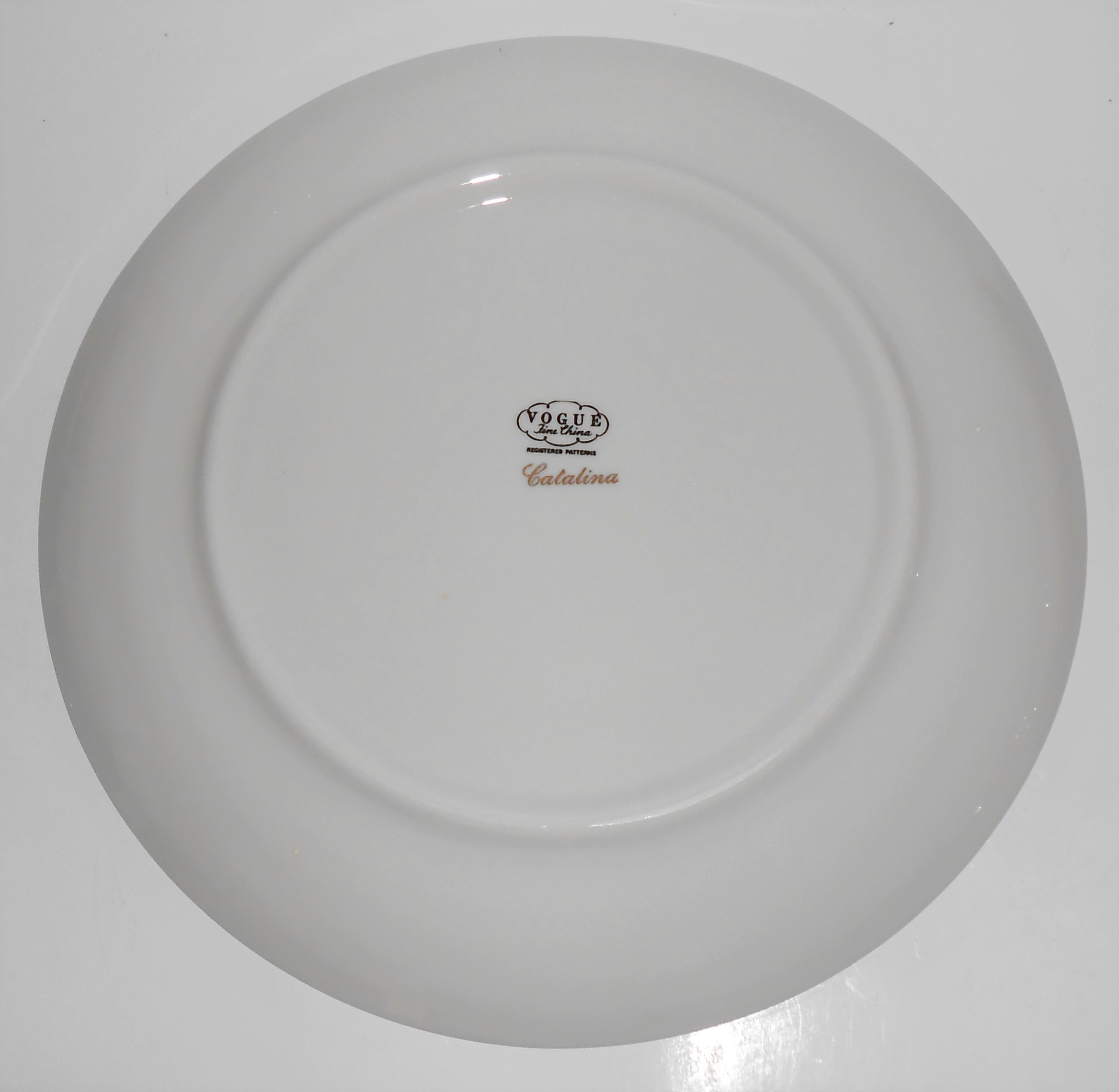 Vogue China Porcelain Platinum Band Catalina Dinner Pl